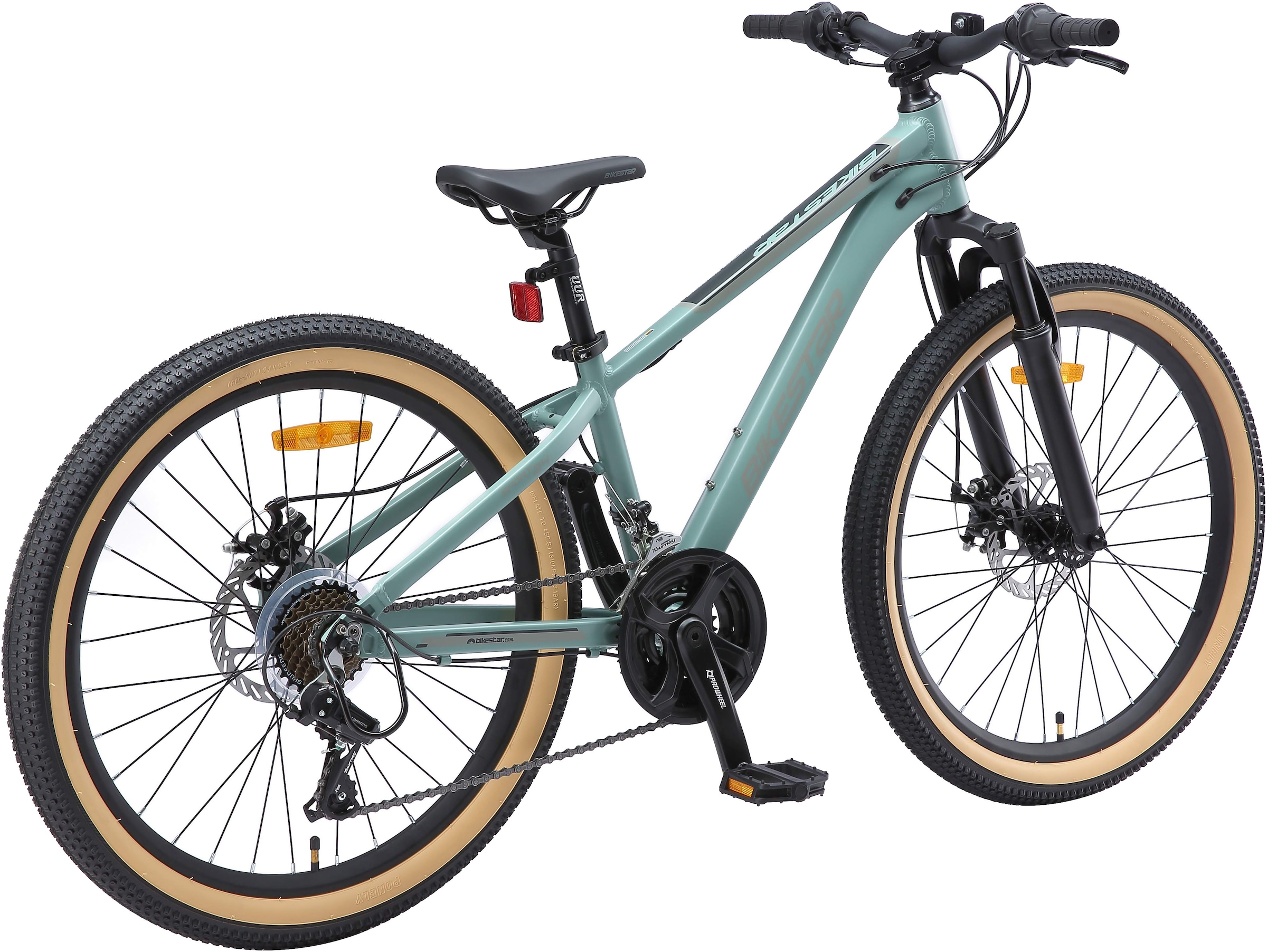 Bikestar Jugendfahrrad, 21 Gang, Shimano, RD-TY21 Schaltwerk, Kettenschaltung