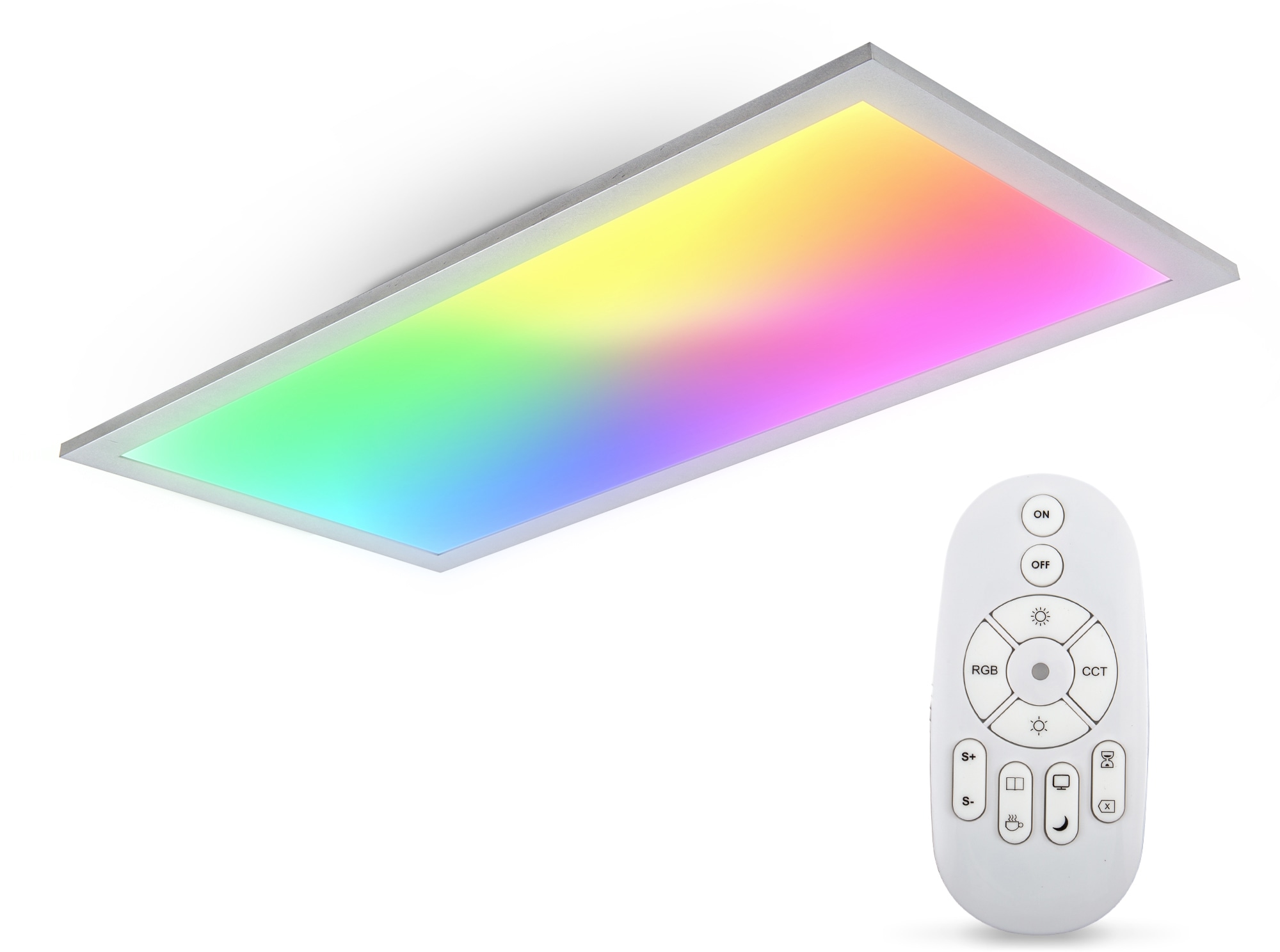 B.K.Licht Deckenleuchte, 1 flammig-flammig, Panel, Farbtemp. stufenlos einstellbar, RGB, dimmbar, Fernbedienung