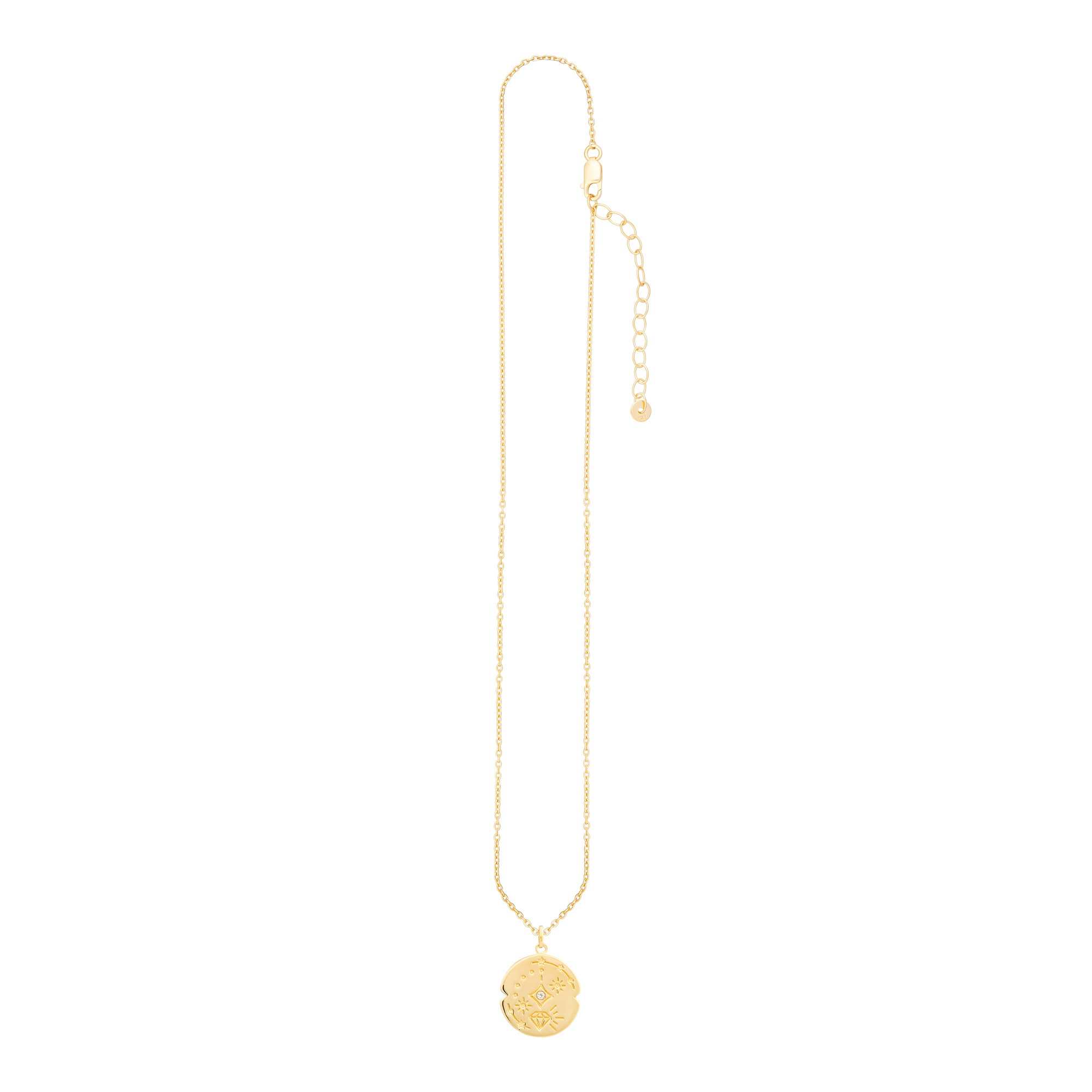 CAÏ Kette mit Anhänger »925 Sterling Silber Topas Tattoo Motiv rund«