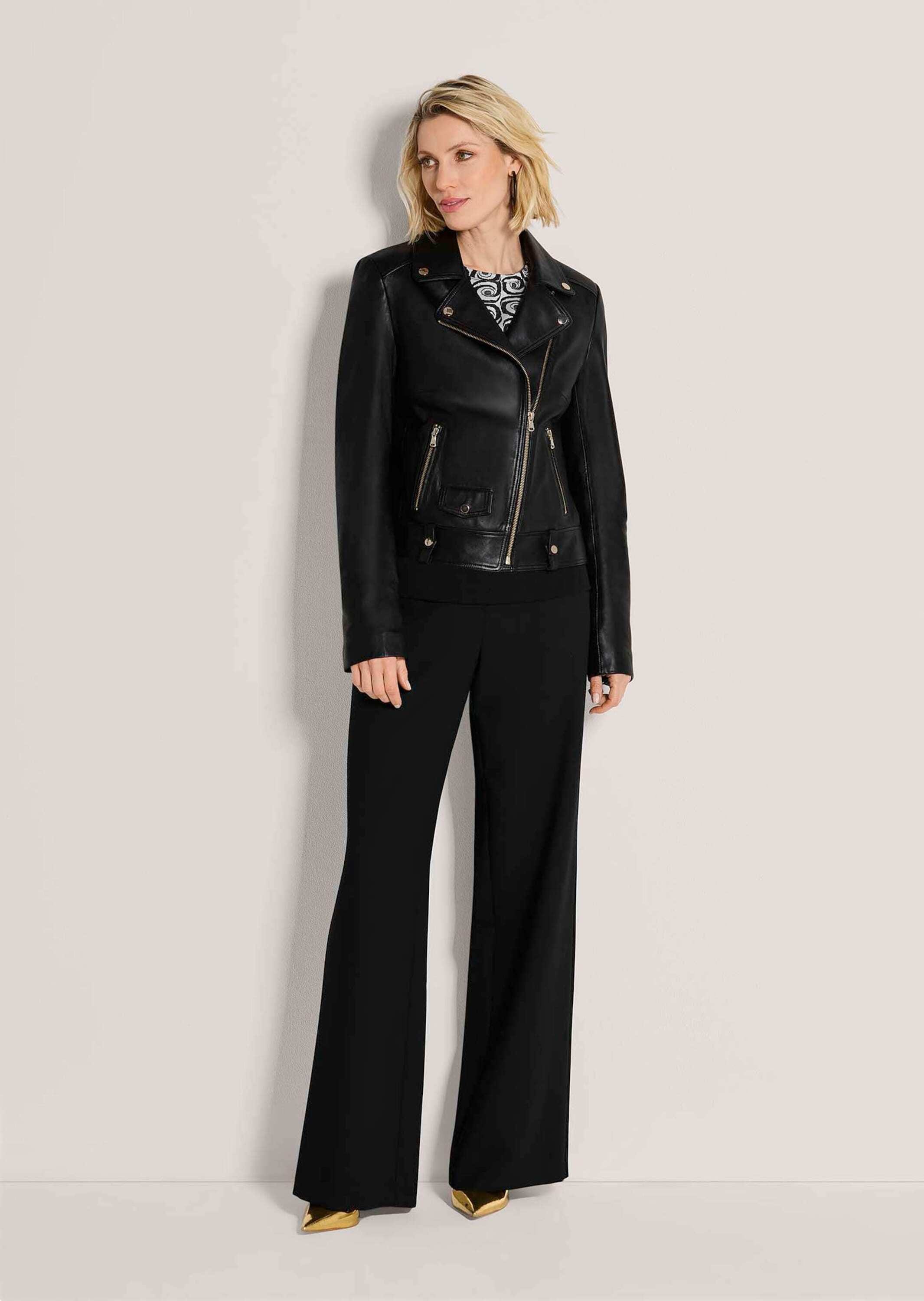 MADELEINE Lederjacke »Lederjacke Bikerjacke aus Lammnappaleder«