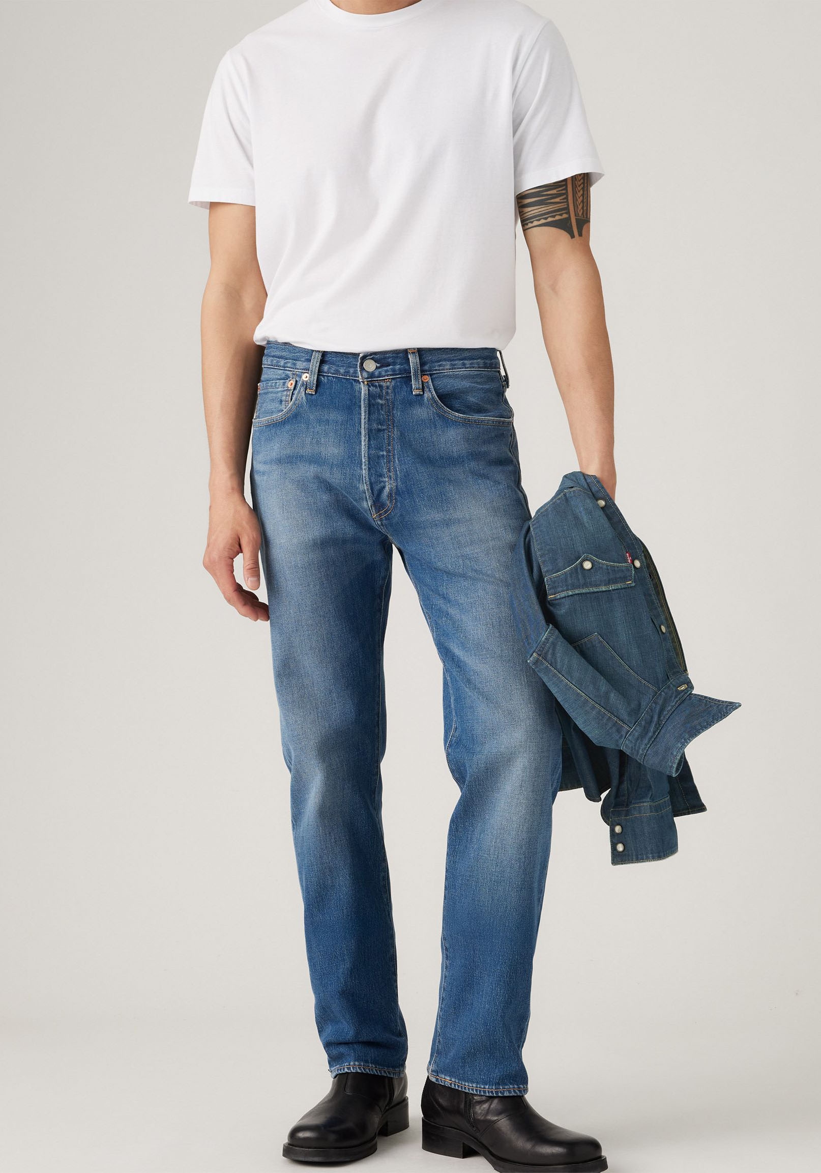 Levis Straight-Jeans "501 LEVIS ORIGINAL" mit Markenlabel günstig online kaufen
