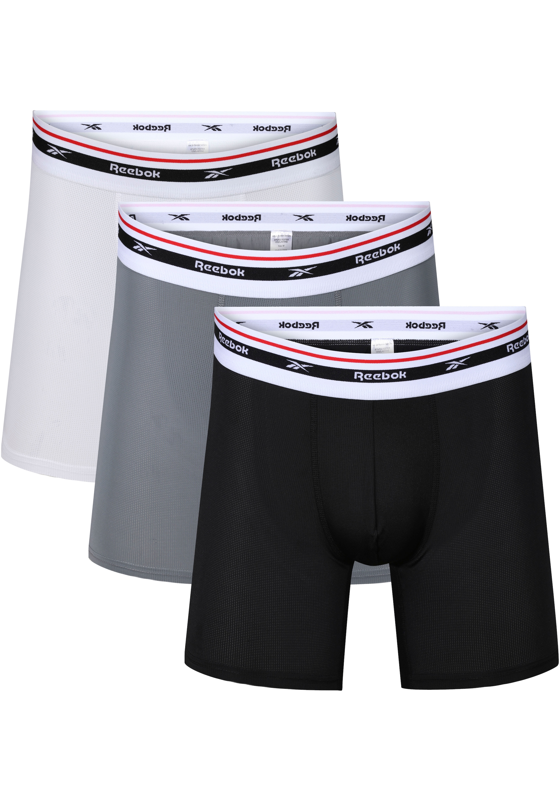 Boxer »Mens RBK Sports Trunks Med FINLO«, (3er Pack), mit elastischem Logobund