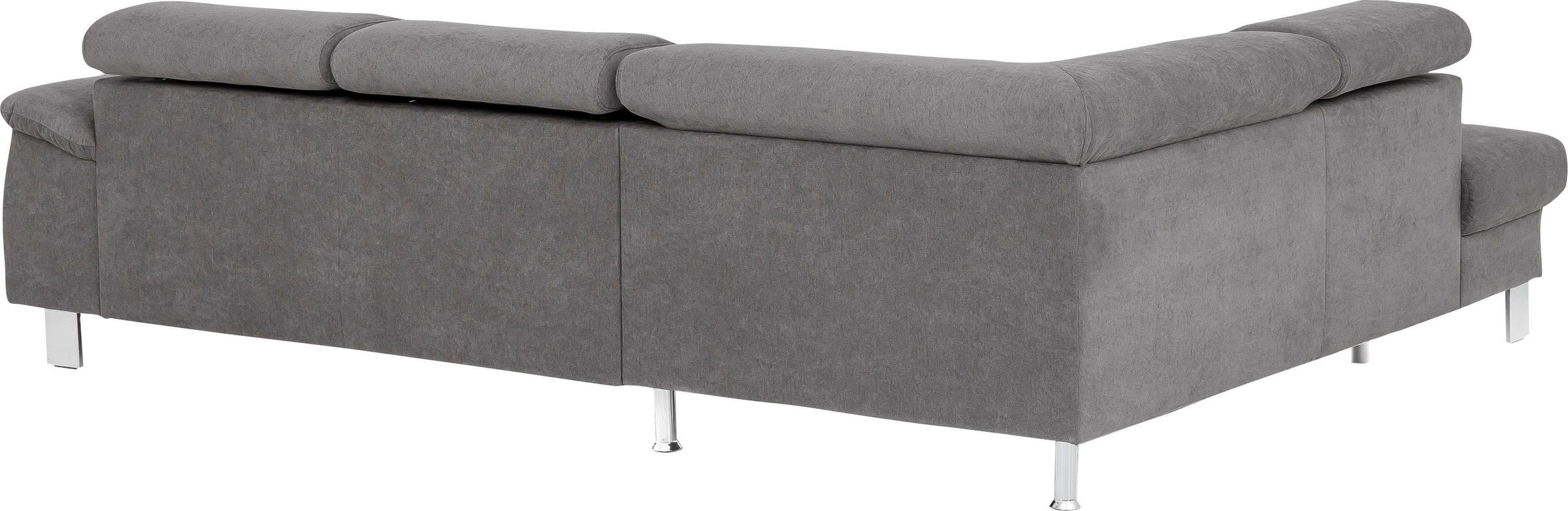 COTTA Ecksofa »Komaris L-Form mit Kopfteilverstellung«, wahlweise mit Bettfunktion, Bettkasten & Beleuchtung