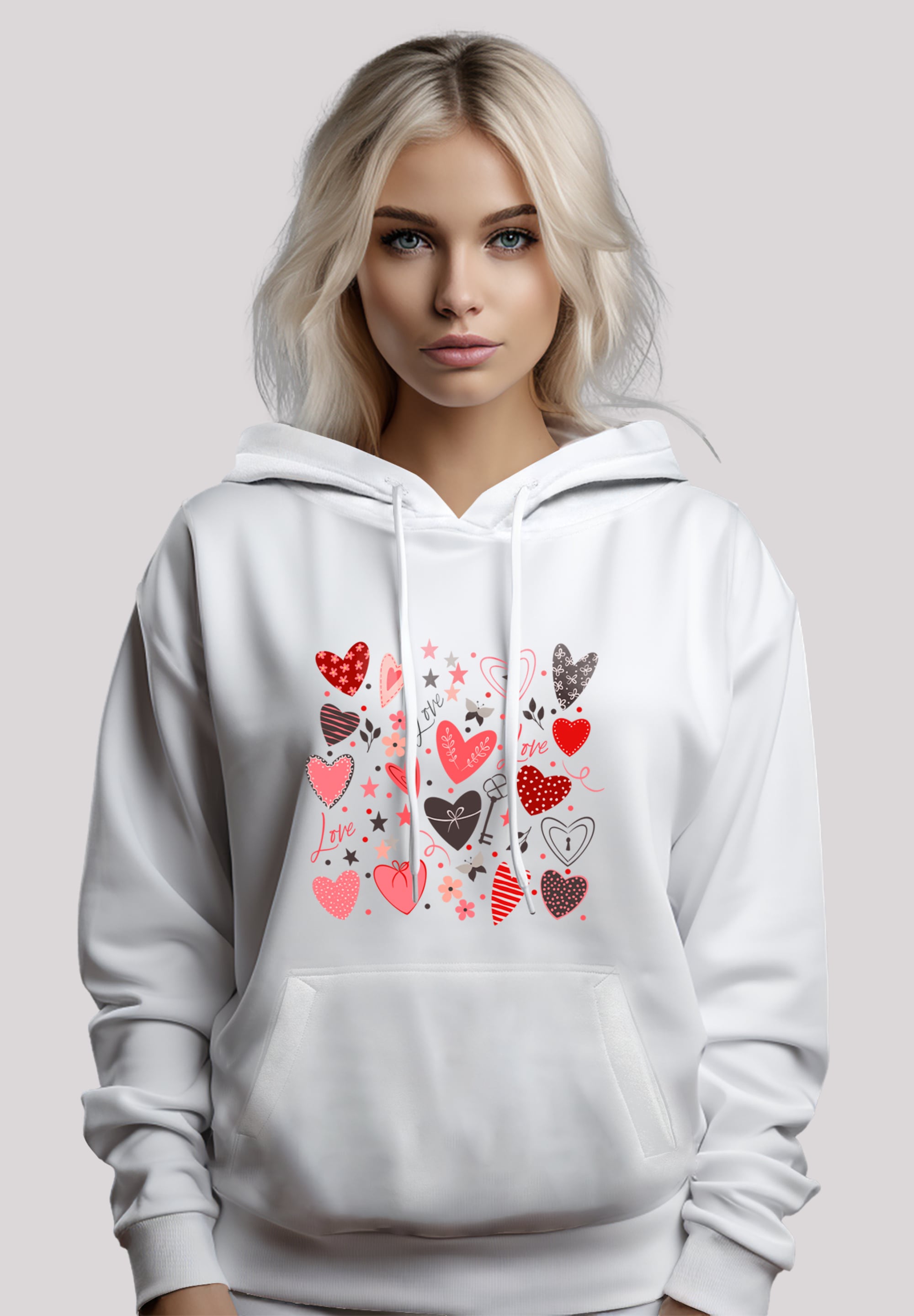 F4NT4STIC Kapuzenpullover "Cute Herzen Variety Valentinstag", Premium Quali günstig online kaufen