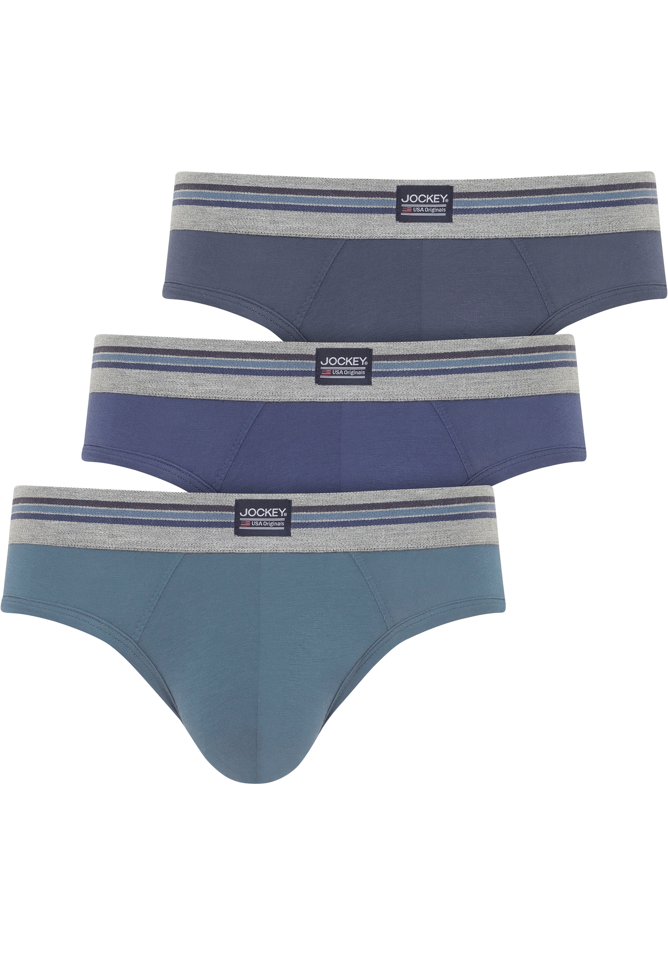 Jockey Slip "Cotton Stretch" 3er Pack, ohne Eingriff, elastisch, bequem günstig online kaufen