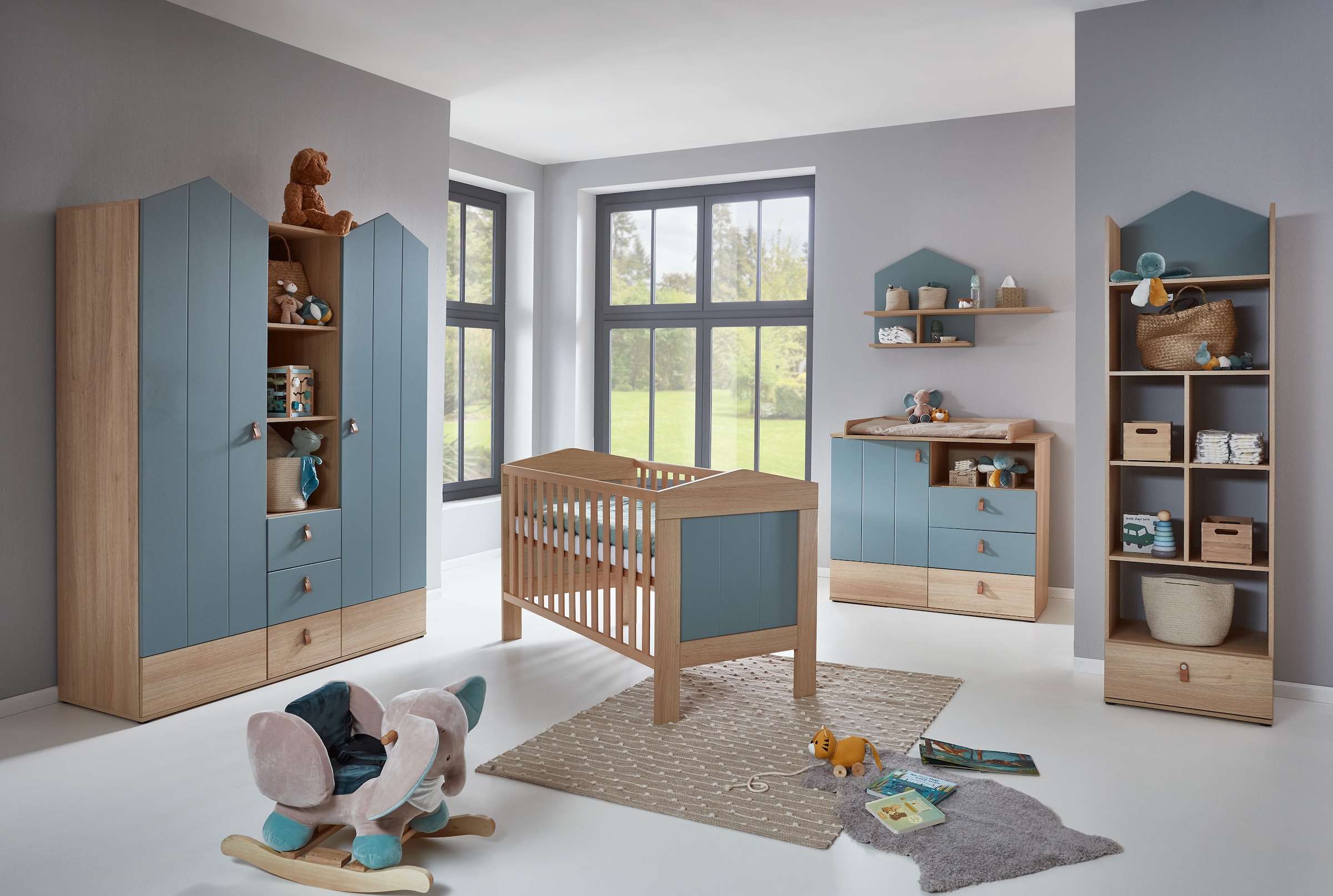 arthur berndt Kinderkleiderschrank »Kleiderschrank »Roofy« 2-türig mit Soft-Close-Funktion«, Soft-Close Funktion