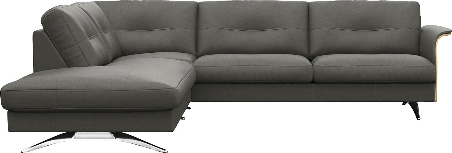 FLEXLUX Ecksofa "Glow, super bequem durch hochwertigem Sitzaufbau mit Feder günstig online kaufen