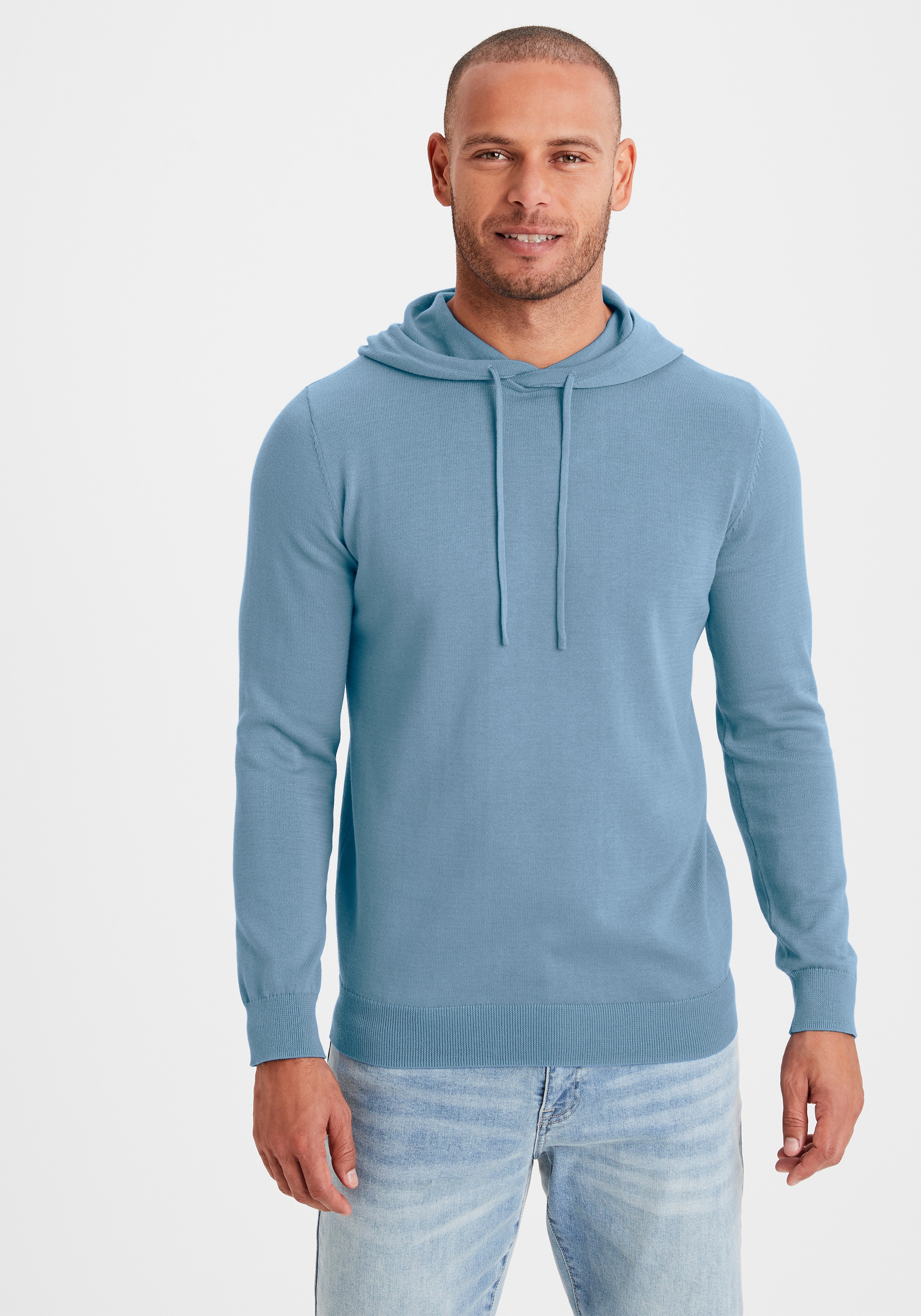 H.I.S Hoodie ", Strickpullover mit Kapuze" Feinstrick aus pflegeleichter Ba günstig online kaufen