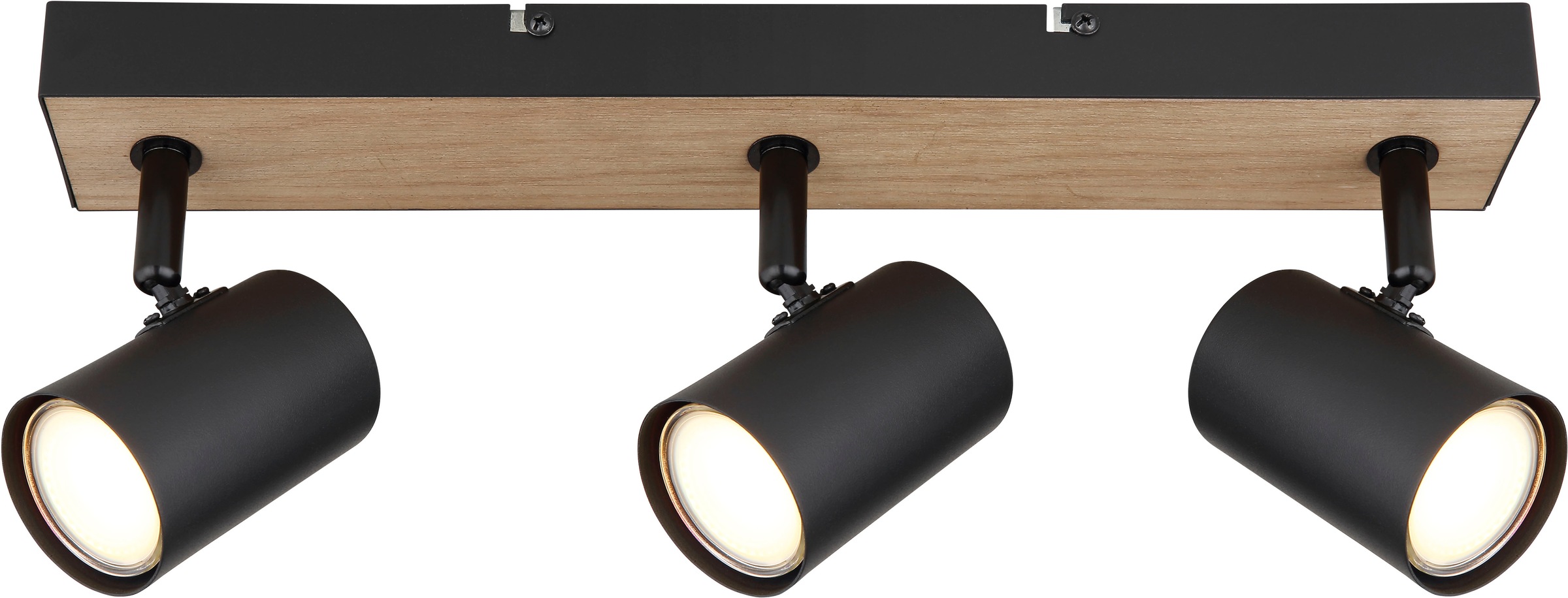 GLOBO LIGHTING Deckenspot "ROBBY", schwarz matt, 3, H: 13,5cm, 1 Stk., Leuchten, Strahler Schwarz/MDF, dreh-/schwenkbar, GU10 35W, Deckenspot