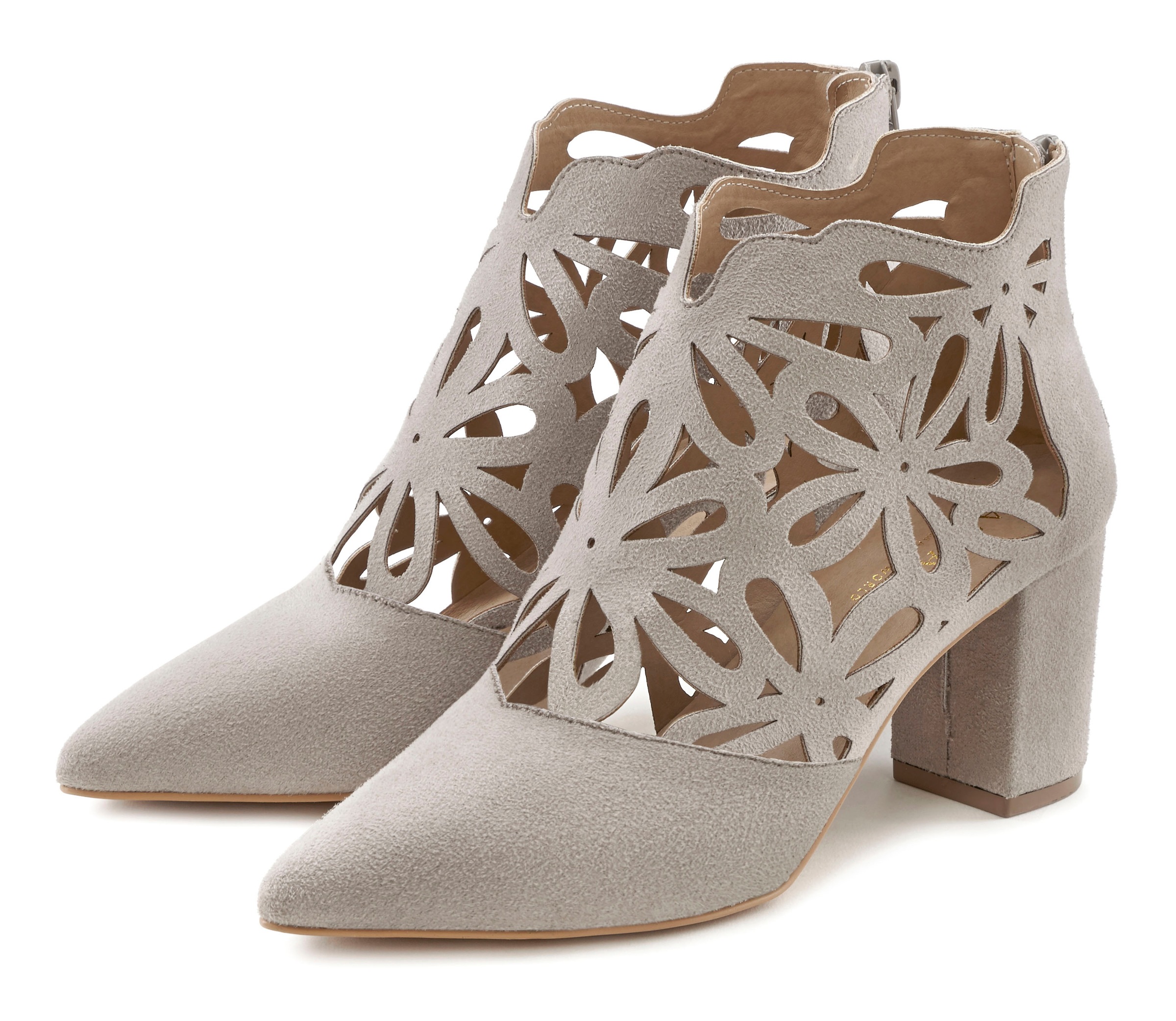 LASCANA High-Heel-Stiefelette, mit femininer Spitze und Blockabsatz, Ankle günstig online kaufen