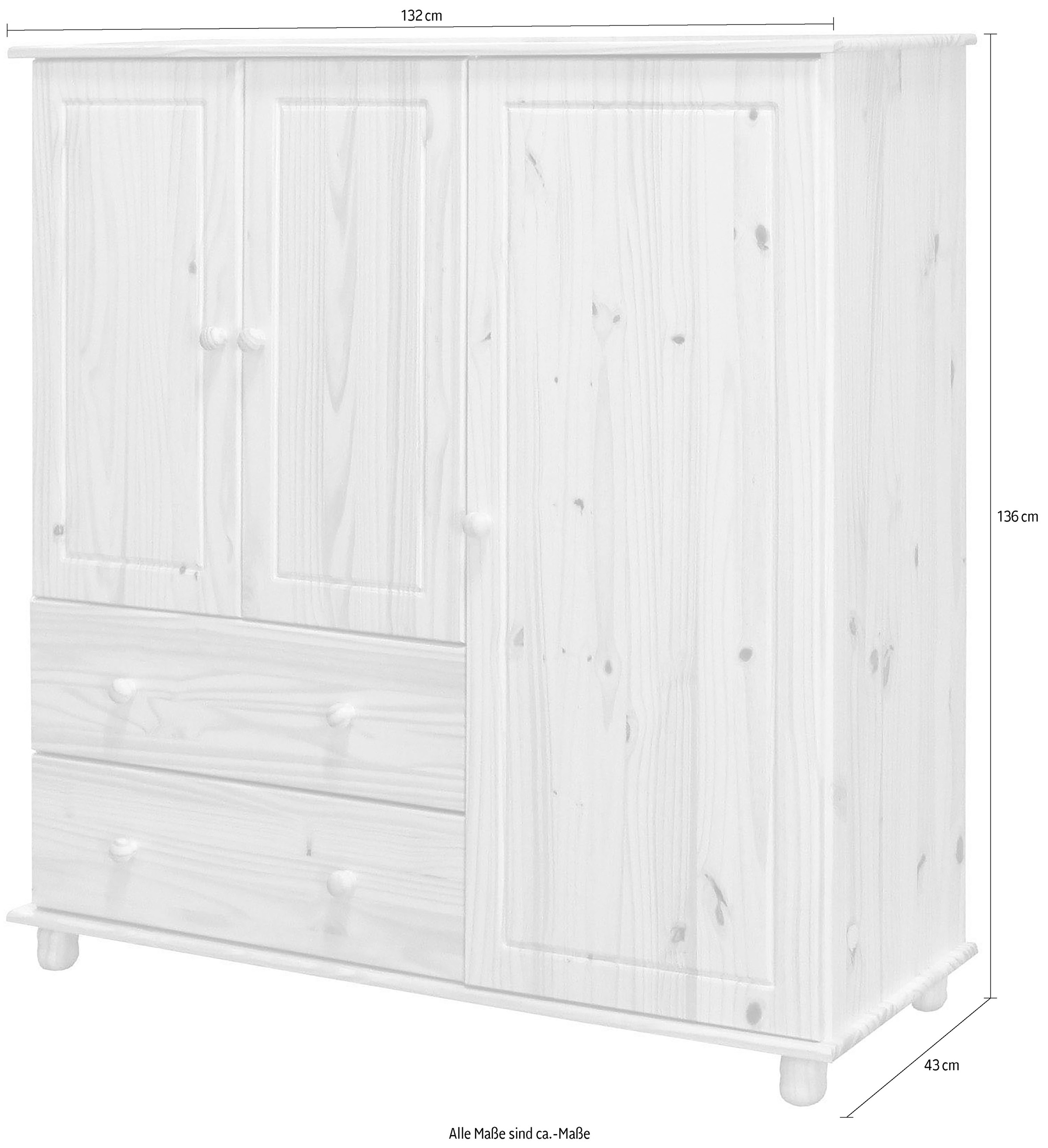 Home affaire Kommode 1 Stk. tlg. 2 Schubladen mit Metallführungen