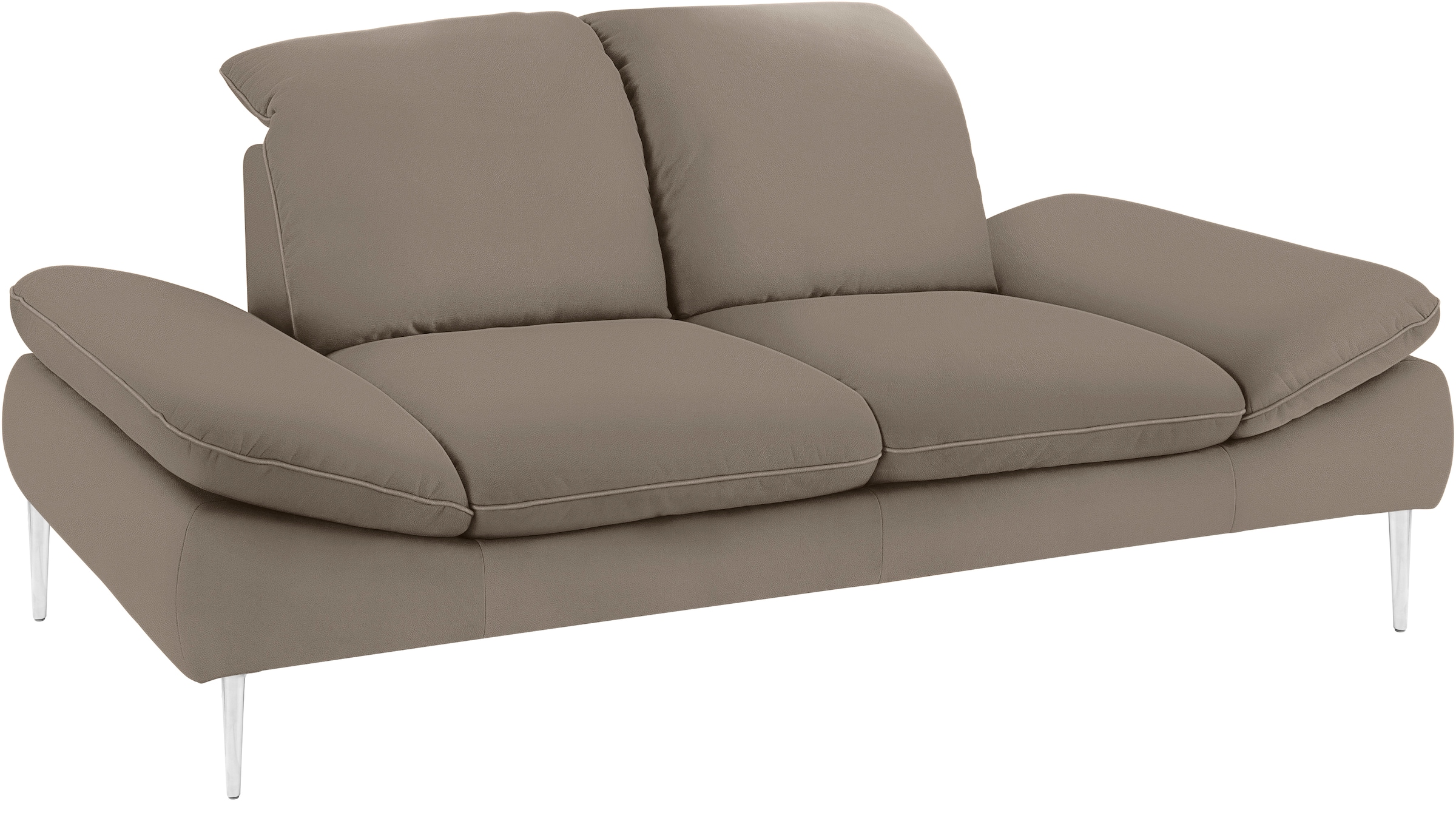 W.SCHILLIG 2-Sitzer »enjoy&MORE«, mit Sitztiefenverstellung, Füße Chrom glänzend, Breite 202 cm
