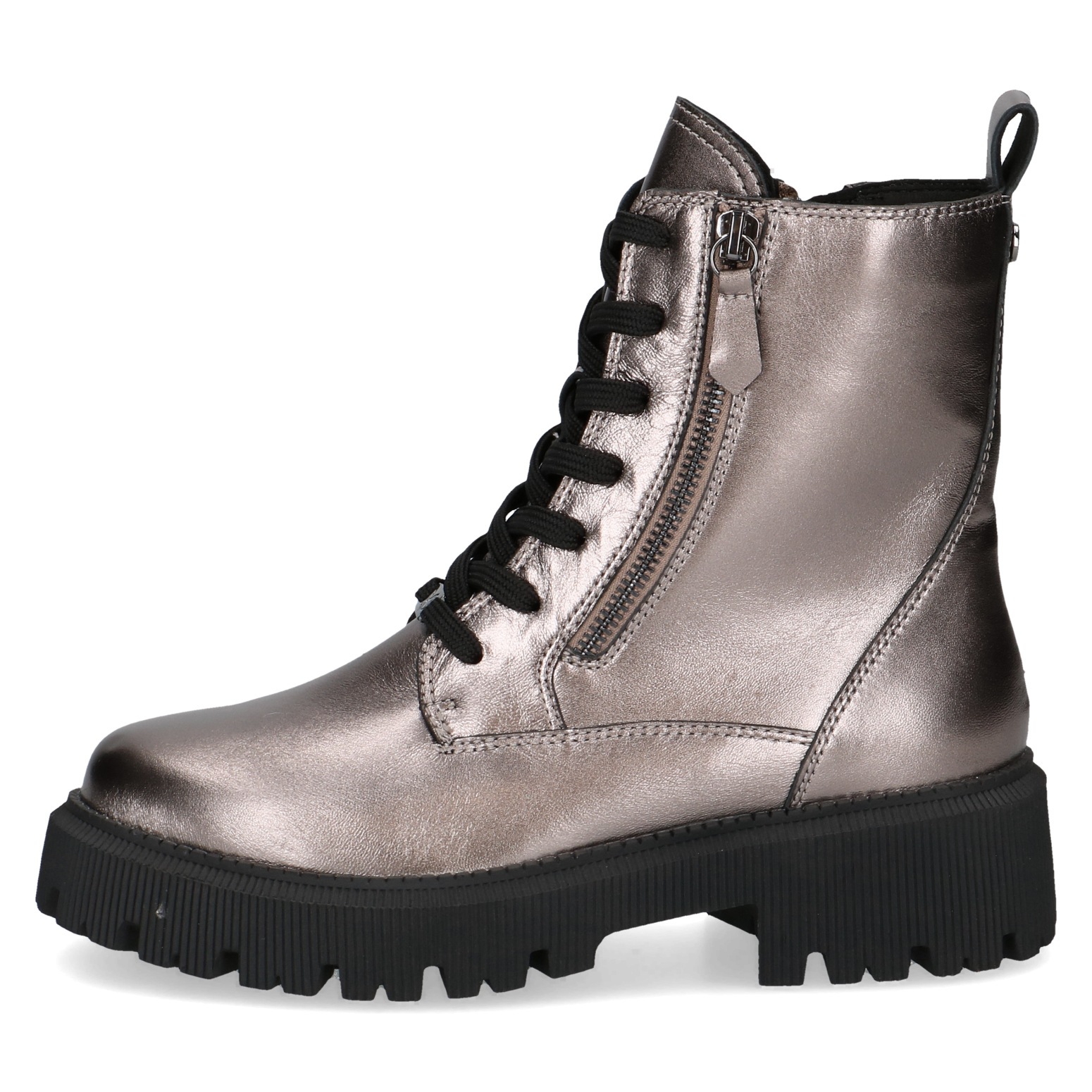 Caprice Schnürboots, Blockabsatz, Plateau, Schnürstiefelette mit Zierreißverschluss außen