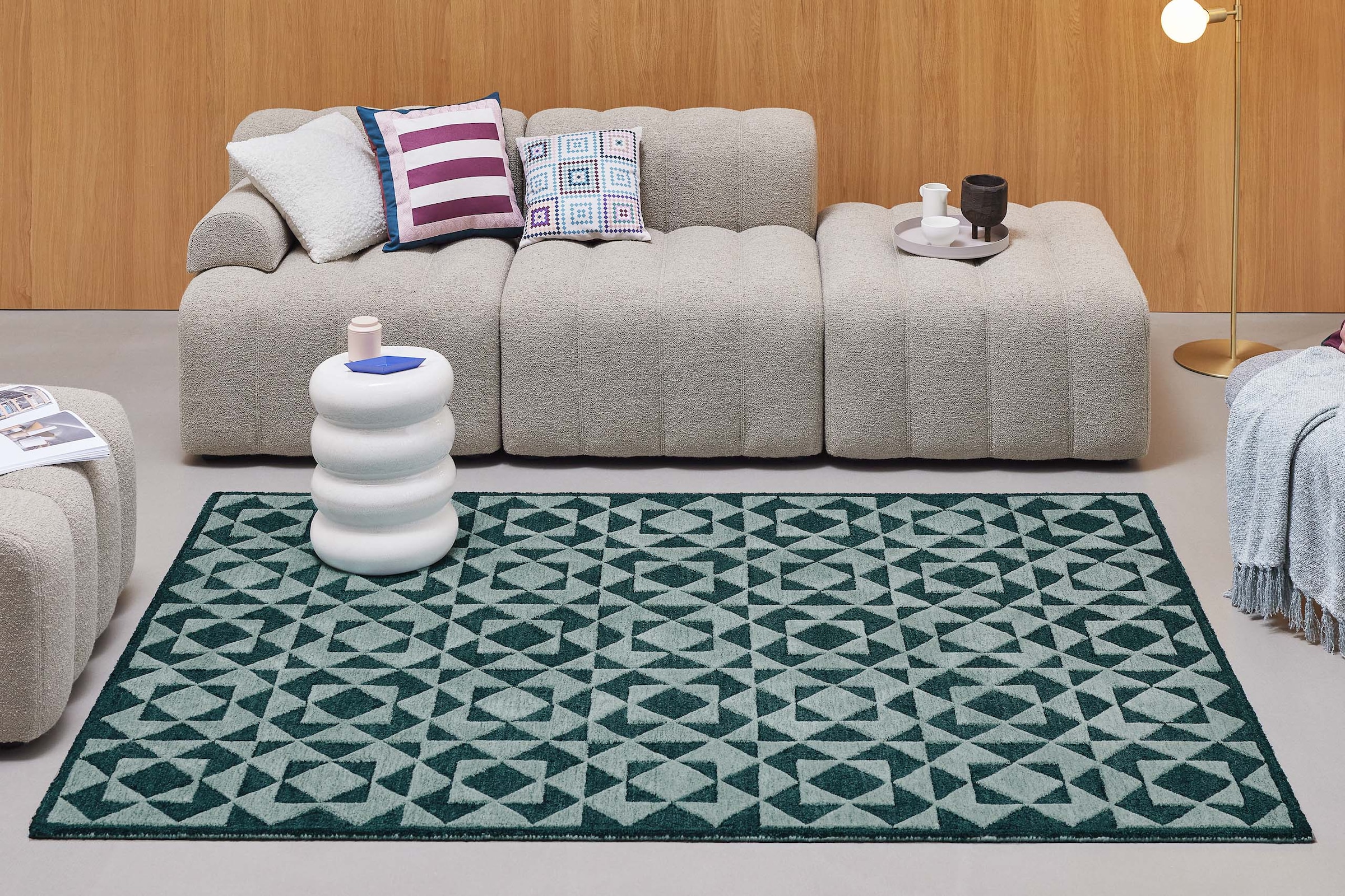 Wecon home Teppich "Downtown" rechteckig 10 mm Höhe handgefertigt, pflegele günstig online kaufen