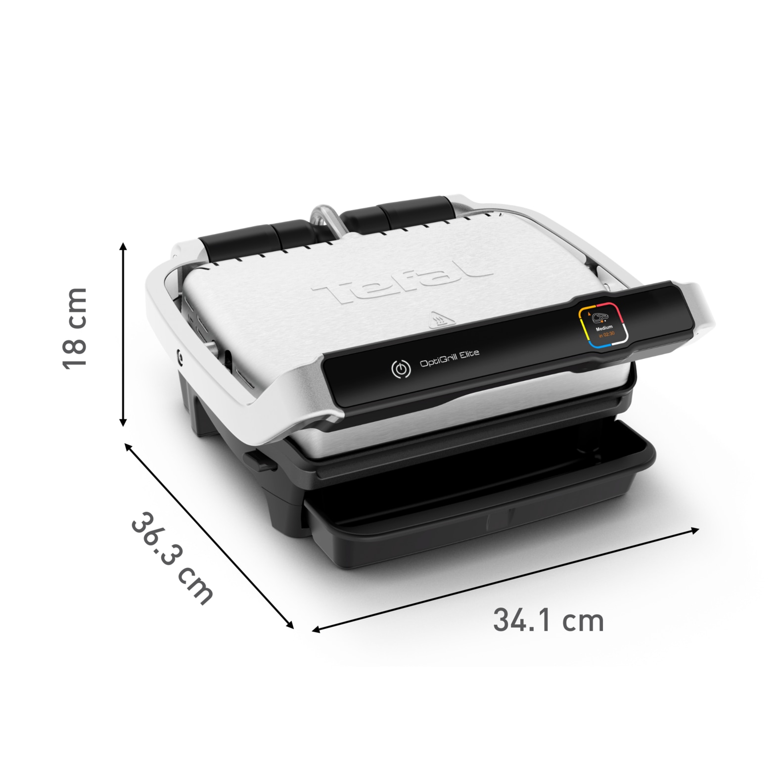Tefal Kontaktgrill »OptiGrill Elite XL, spülmaschinengeeignete Platten«, 2200 W, Countdown zum Grillergebnis, Grillboost für Grillstreifen, GC760D