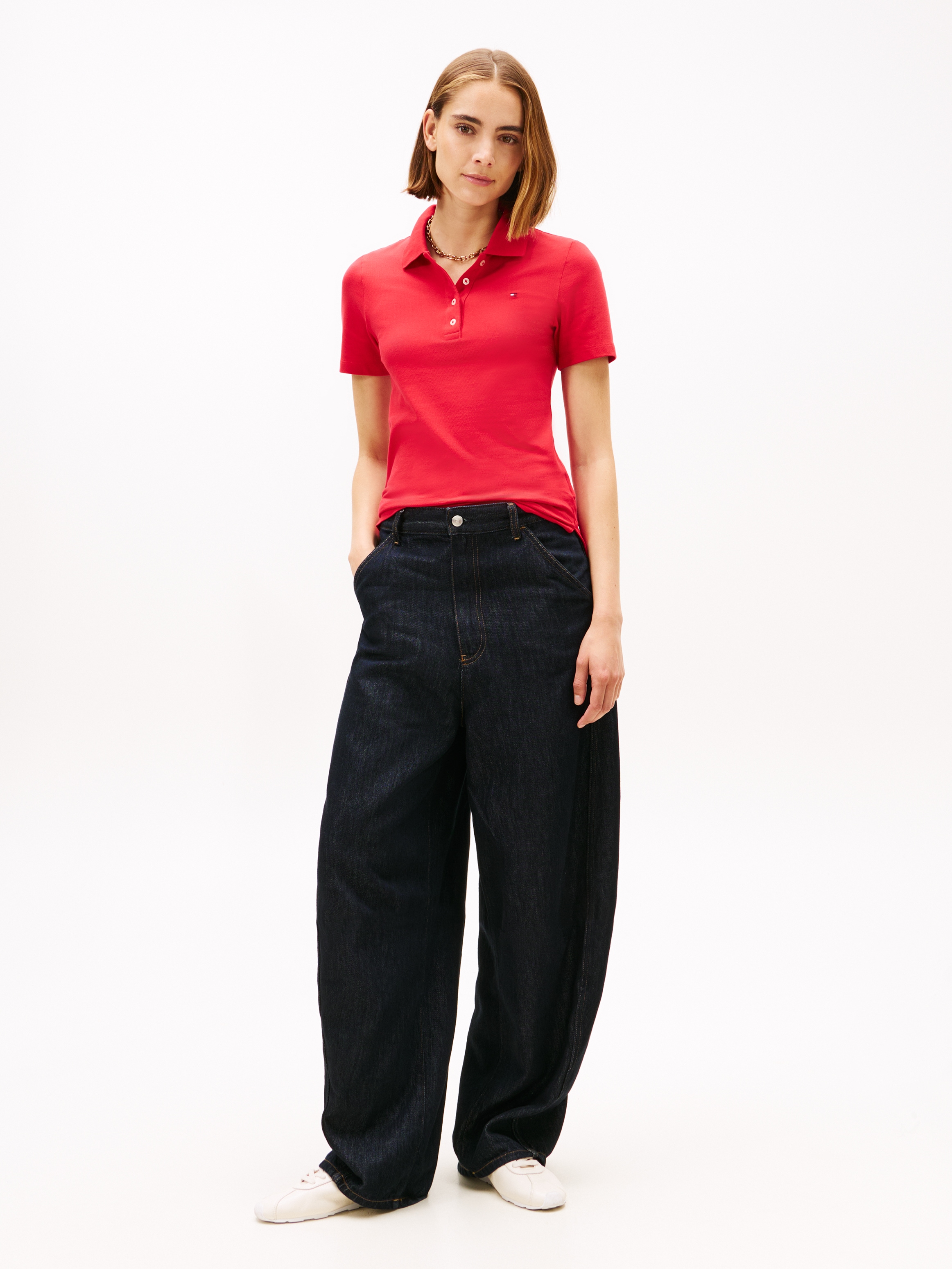 Tommy Hilfiger Poloshirt »1985 Slim Fit Pique Premium« mit Logostickerei, mit Seitenschlitzen
