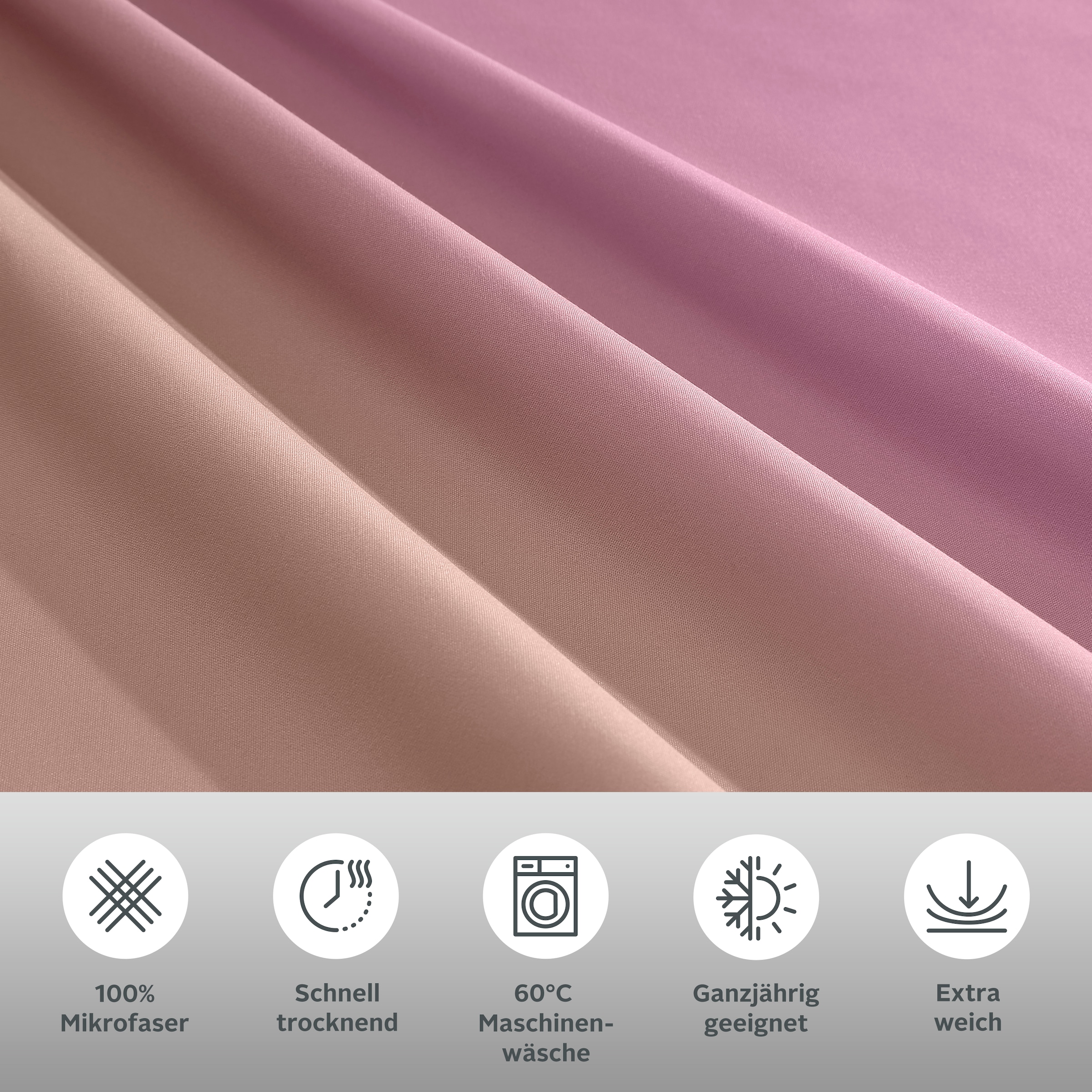 my home Bettwäsche »Jareth«, 100 % Polyester, sehr weich, allergikerfreundlich, mit Farbverlauf