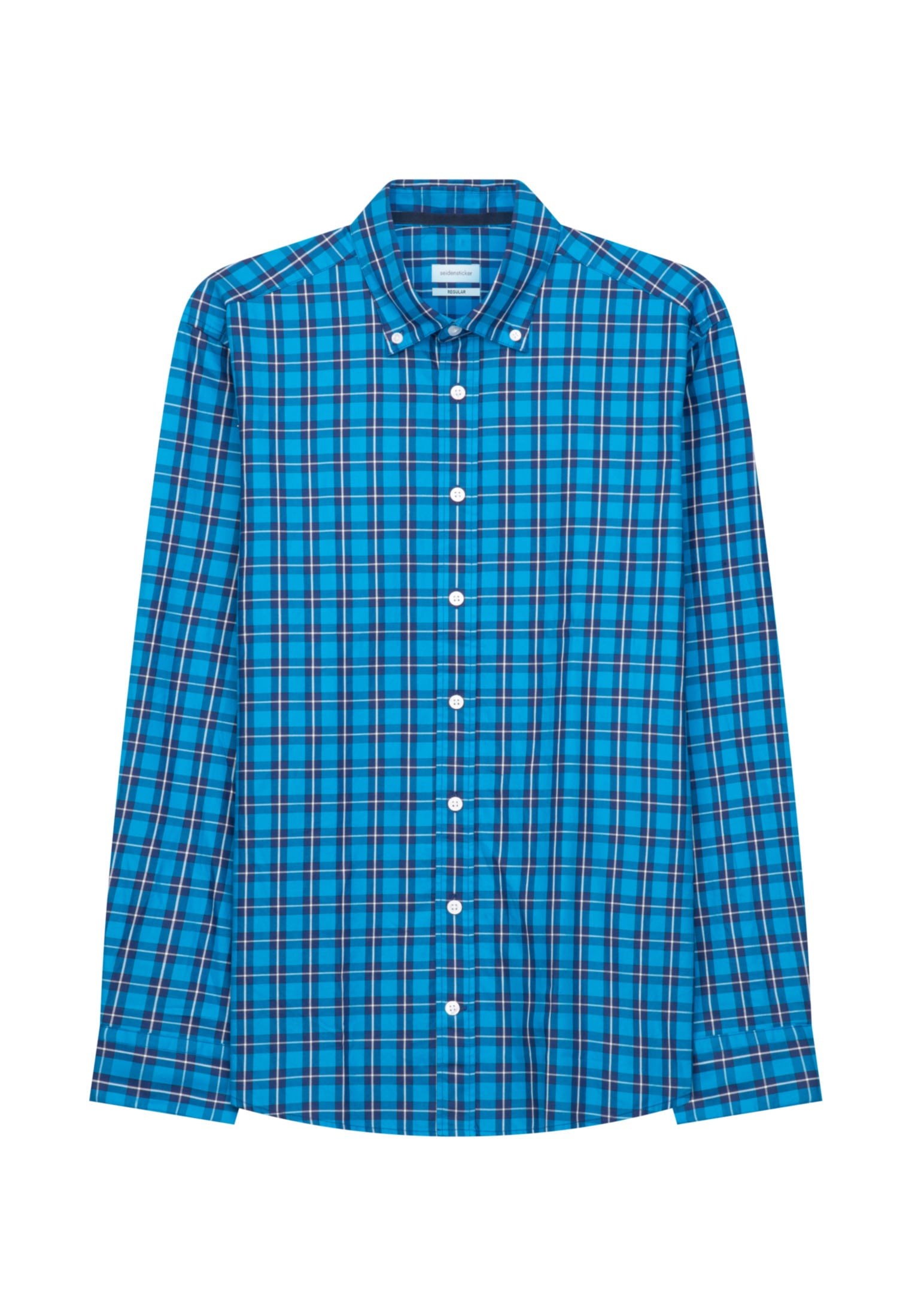 seidensticker Businesshemd »Schwarze Rose«, Regular Langarm Button-Down-Kragen Karo