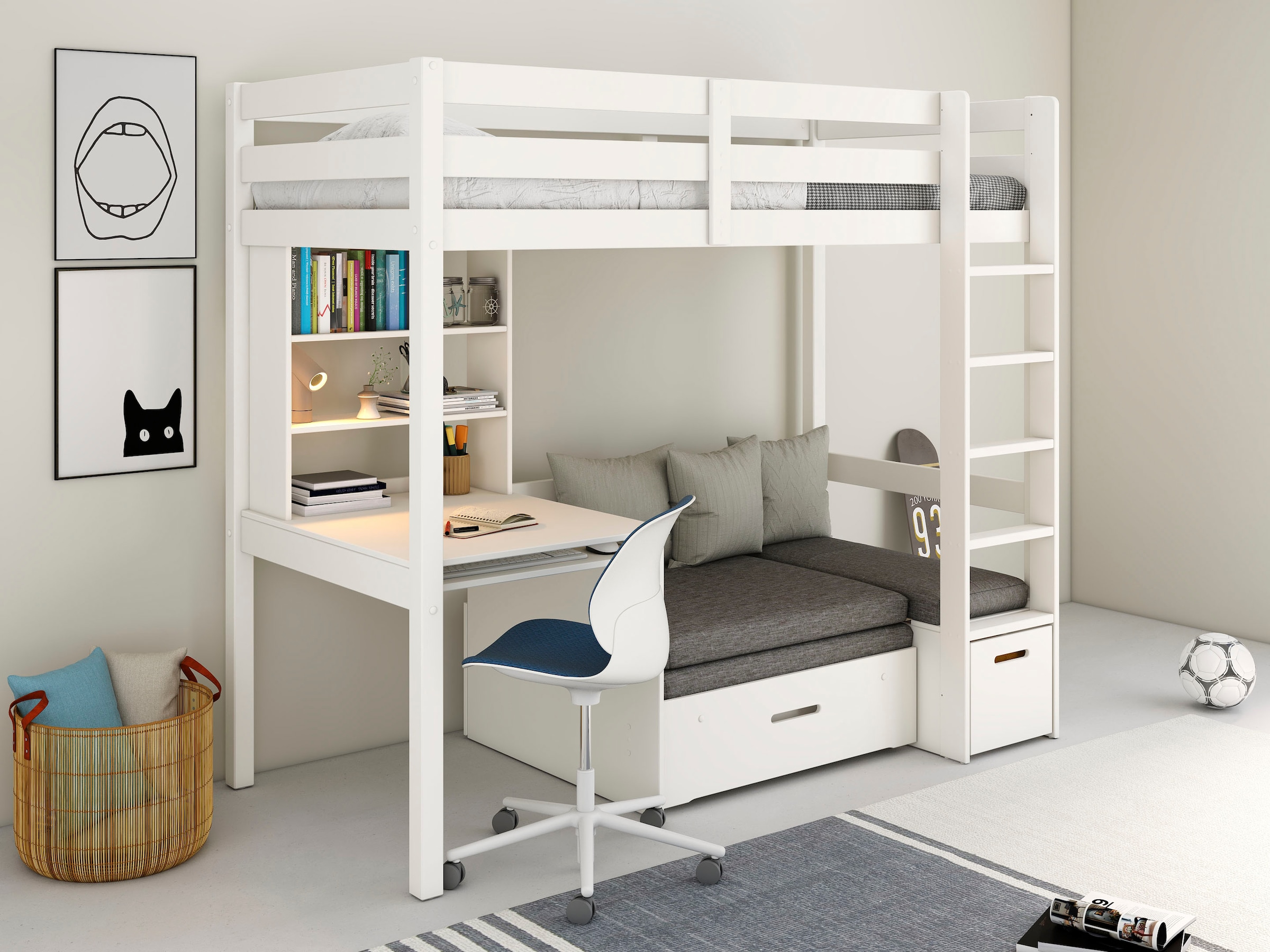 OTTO home Etagenbett "HENNE TOPSELLER Hochbett, Ideal für kleine Räume, 2 S günstig online kaufen