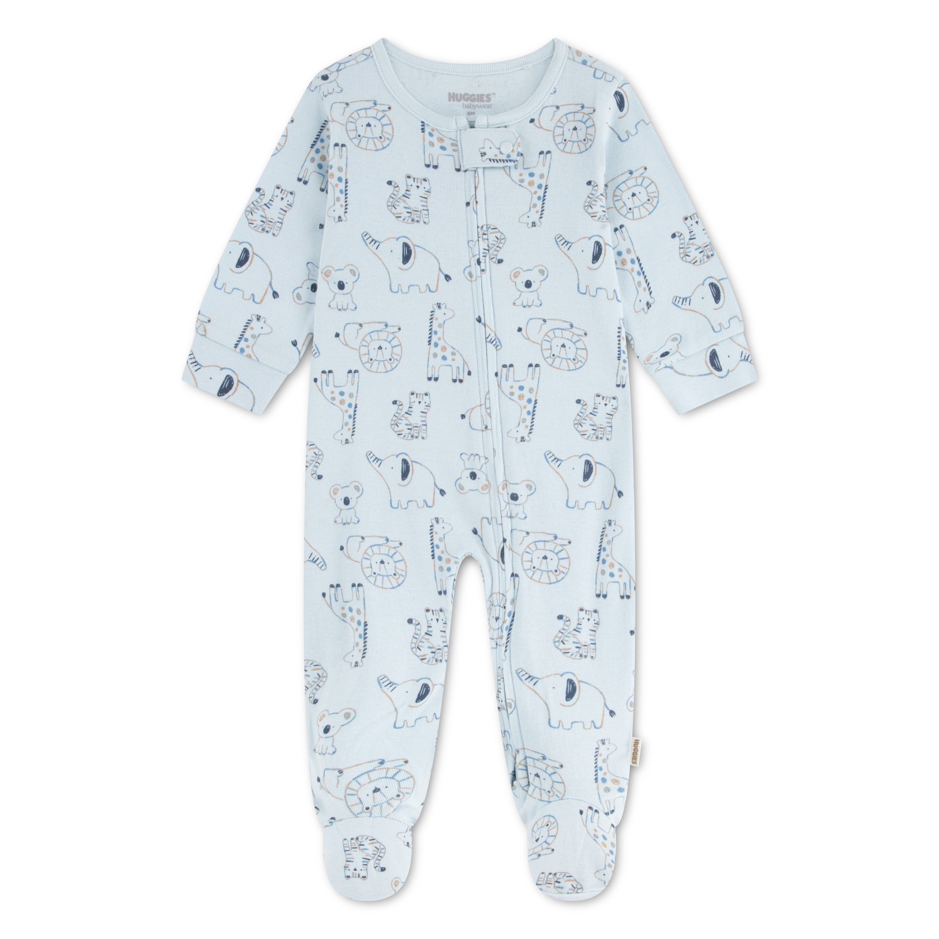 HUGGIES babywear Overall "HUGB FOOTED COVERALL" Strampler mit langen Armen und Füßen / Allover-Print / für Boys