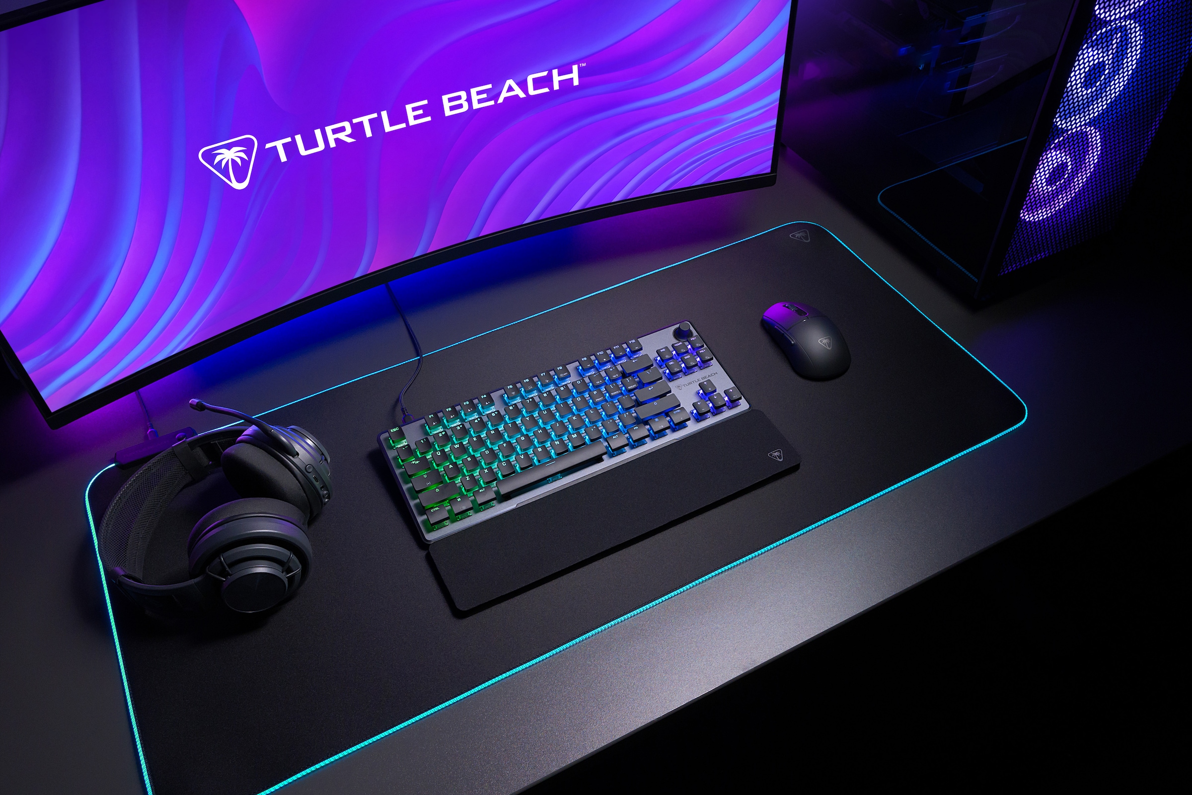 Turtle Beach Gaming-Tastatur »Vulcan II TKL Pro, Linear«, (Lautstärkeregler-Funktionstasten-Profil-Speicher-verstellbare Füße-Handgelenkauflage)