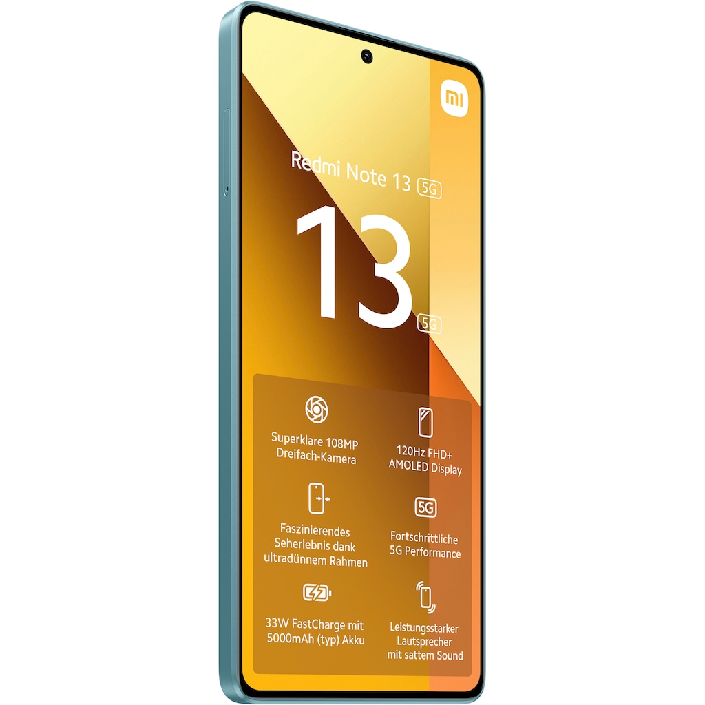 Xiaomi Smartphone »Redmi Note 13 5G 256Gb«, Ocean Teal, 16,94 cm/6,67 Zoll, 256 GB Speicherplatz, 108 MP Kamera