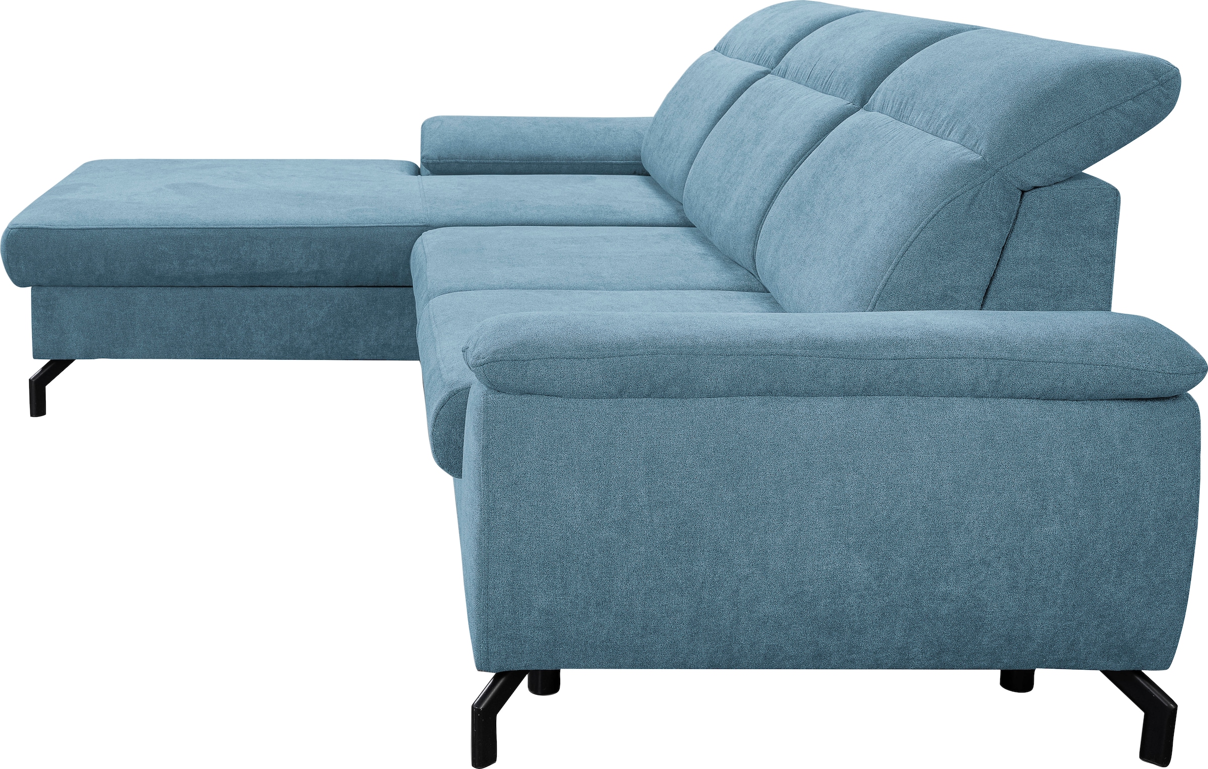 WERK2 Ecksofa »Panama L-Form«, Modernes Sofa mit Schlaffunktion, Bettkasten, Kopfteile verstellbar