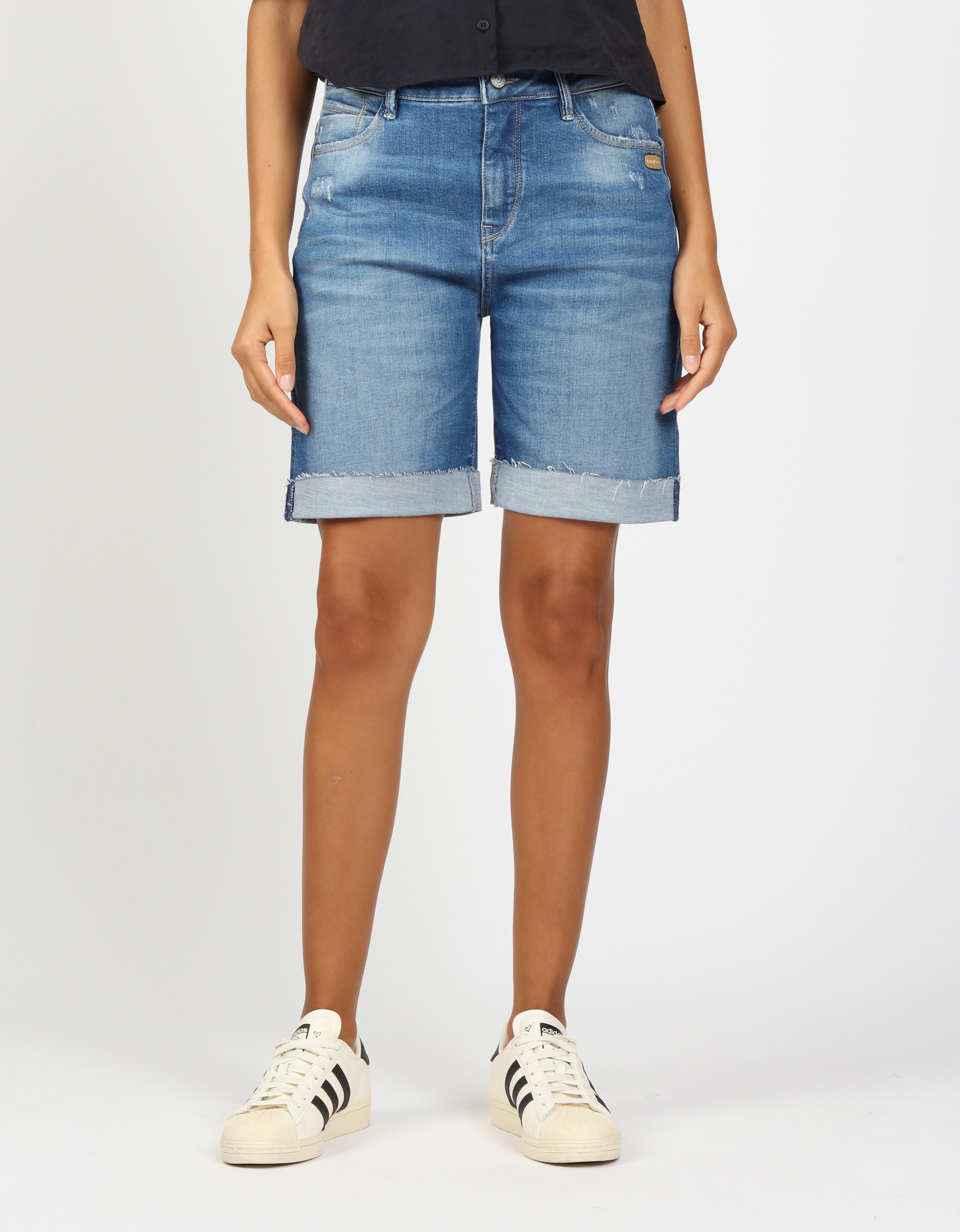 GANG Jeansbermudas "94IDA BERMUDA", mit gekrempeltem Saum günstig online kaufen