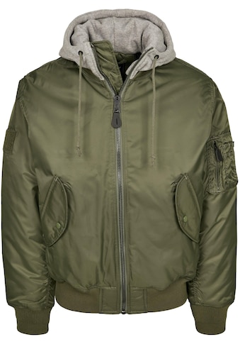 Anorak »Brandit Herren Hooded MA1 Bomber Jacket«, (1 St.), mit Kapuze