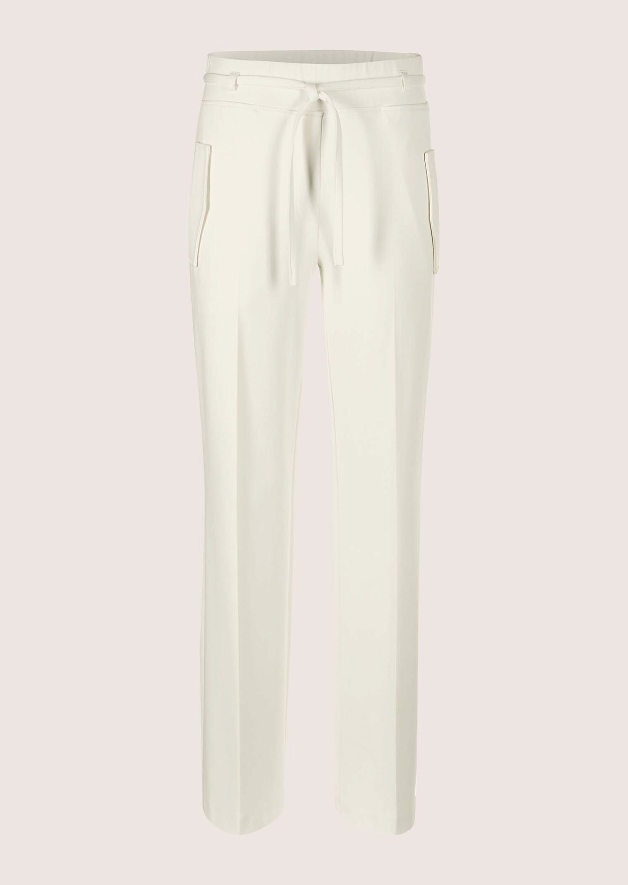 MADELEINE Damen Jerseyhose "Schlupfhose Weite Jersey-Hose mit Bundfalten"wollweiß, Gr. 36, Obermaterial: 68% Viskose CV. 27% Polyester PES. 5%