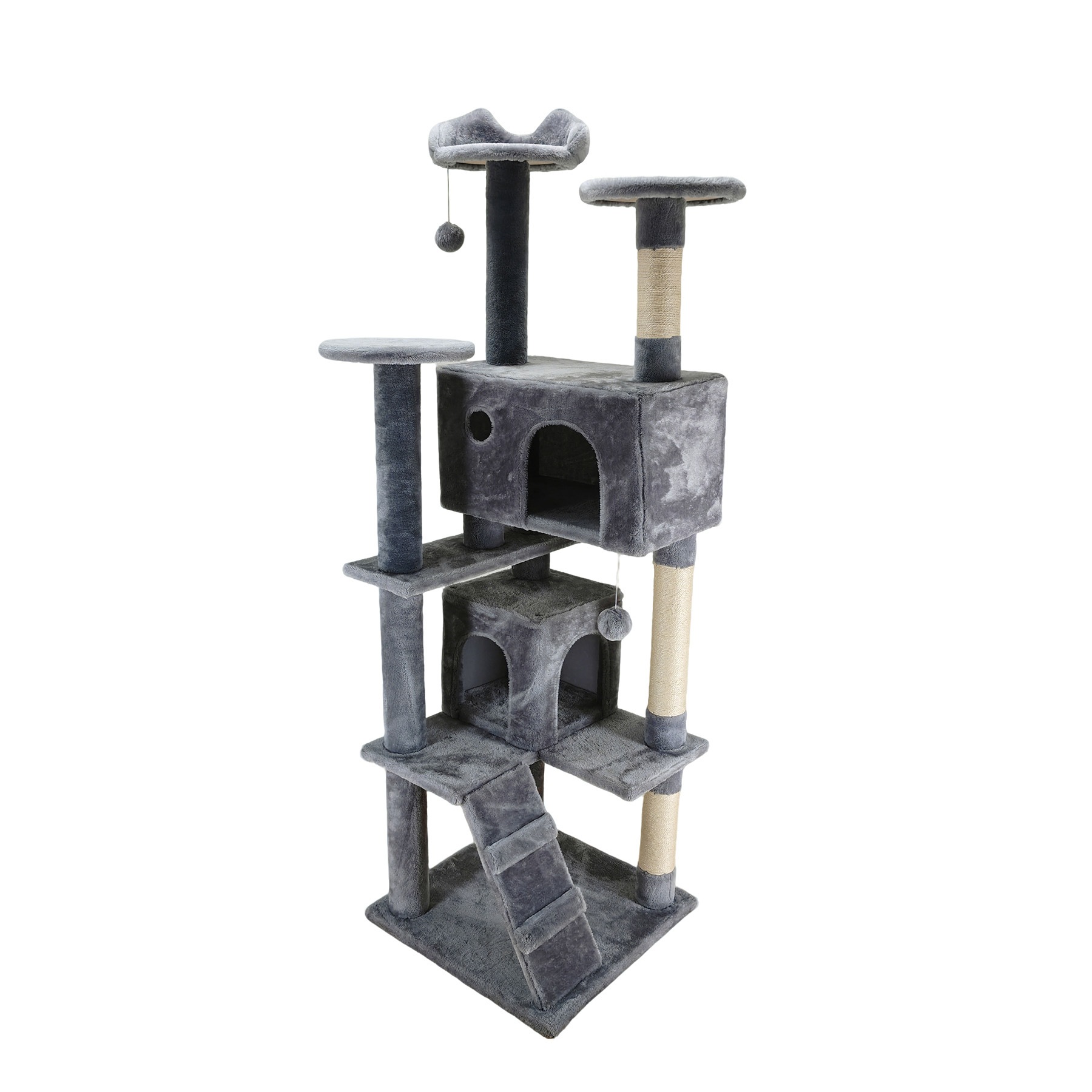 OTTO home Kratzbaum "Lofty" 156 cm hoch Mehrstöckig mit Katzenhöhlen, Liegeflächen und Sisalstämmen