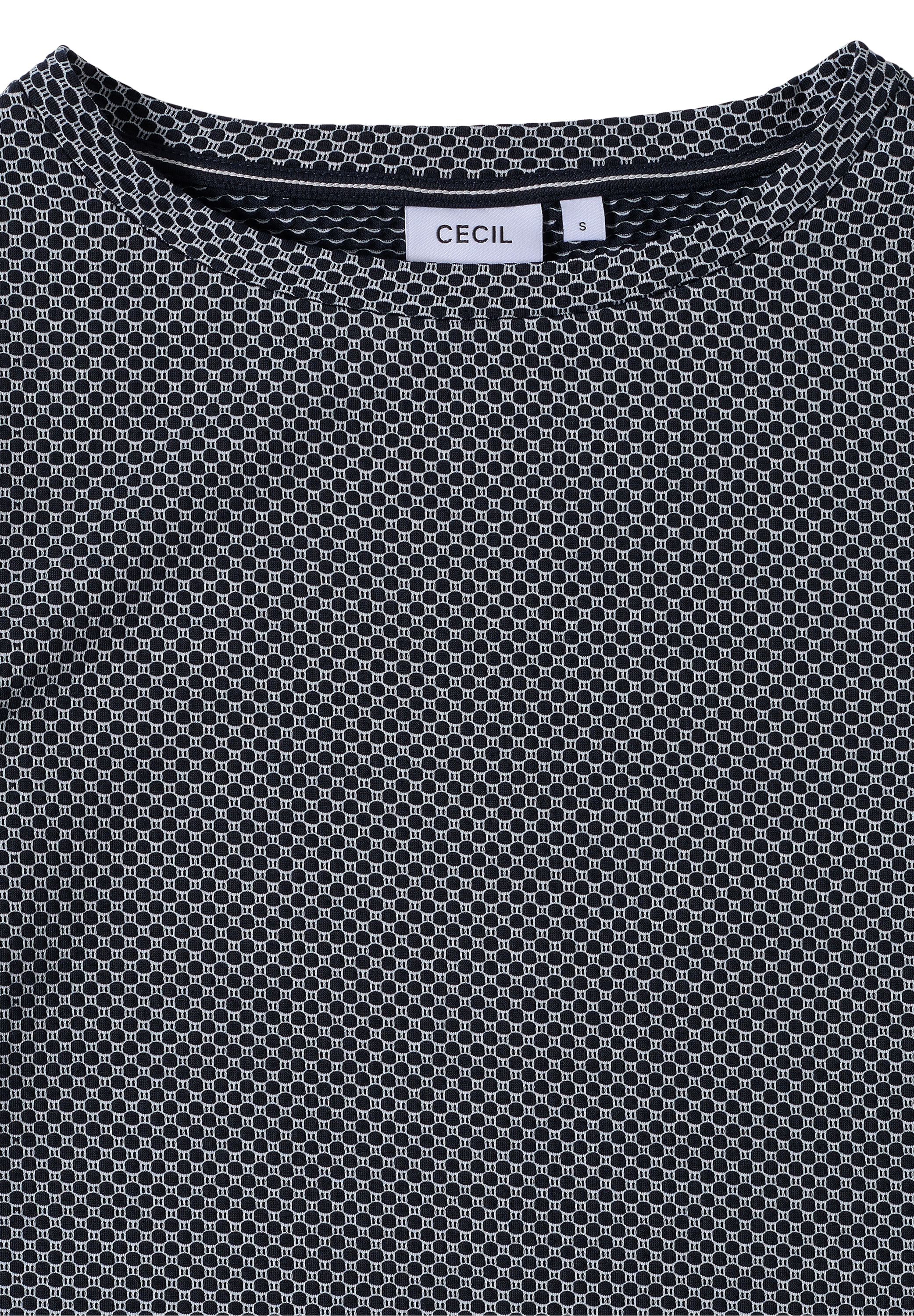 Cecil 3/4-Arm-Shirt, mit Materialmix