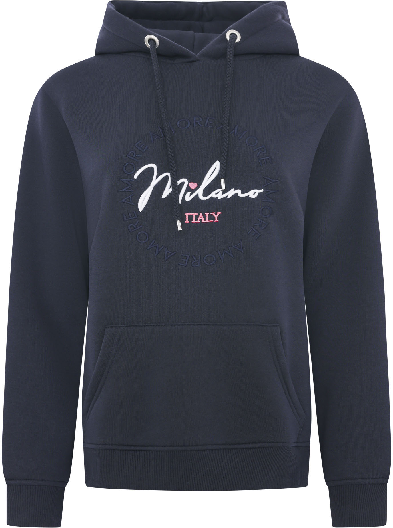Thumbnail - Zwillingsherz Kapuzensweatshirt, mit "Amore"-Schriftzug und Herzchen am Rücken