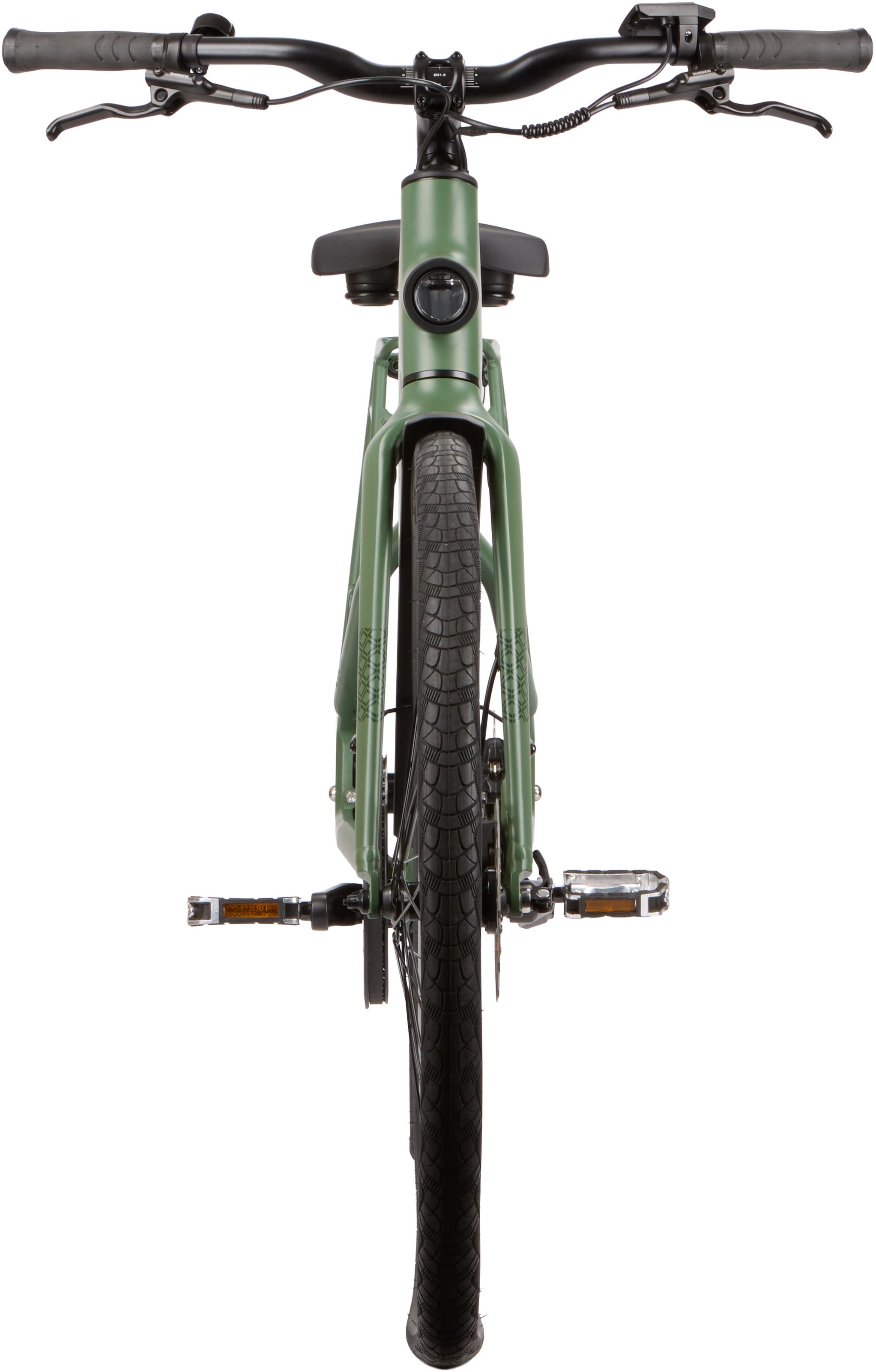 Vaun »VAUN SKYLINE Wave-Cityrad Bikes« 8 Gang Shimano Nexus 8-Gang Schaltwerk Nabenschaltung Mittelmotor 250 W (mit integr. Akku), Elektrofahrrad für Alltag und Einkauf