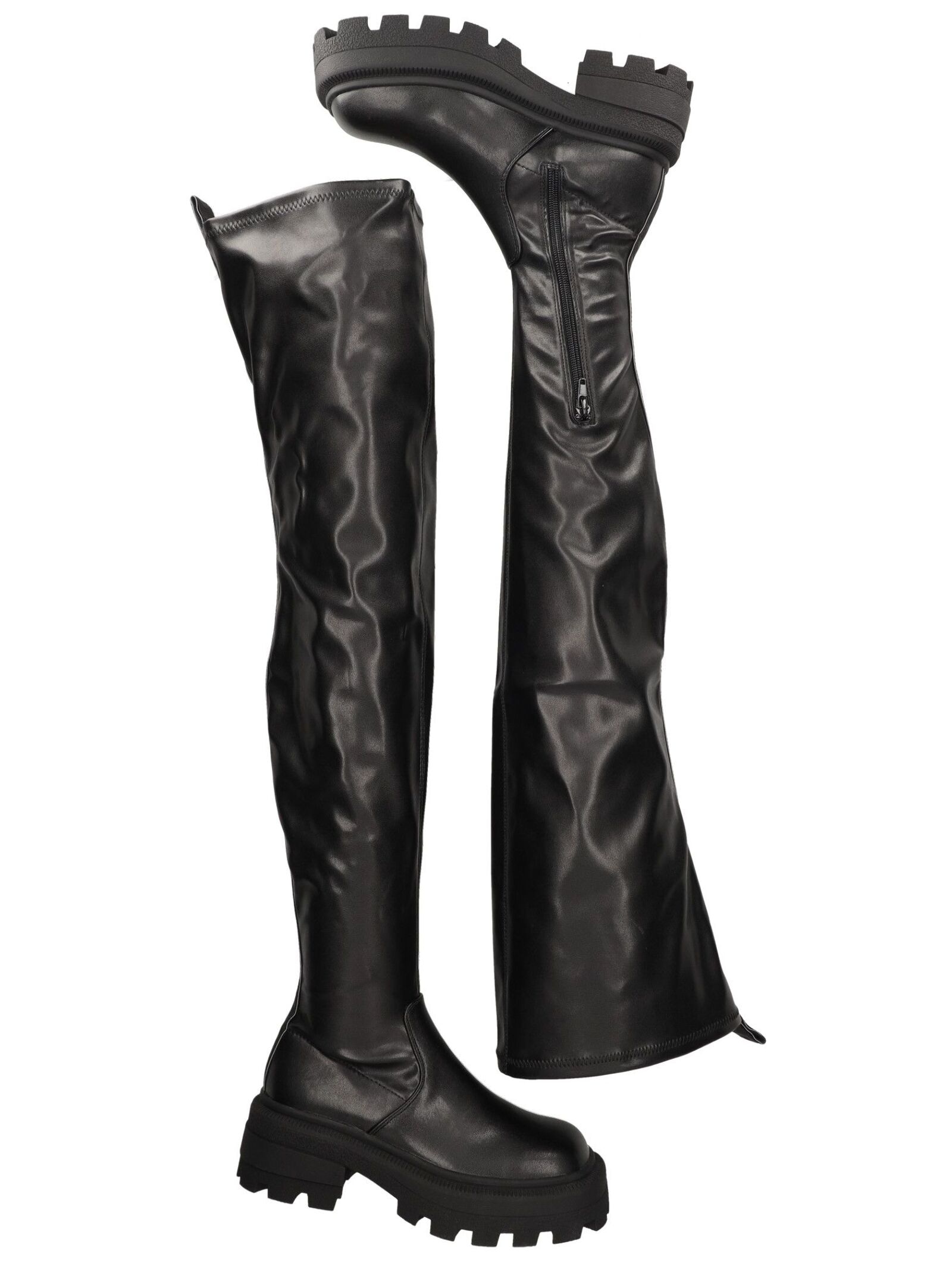 Buffalo Overkneestiefel »Buffalo Stiefel Lederimitat«