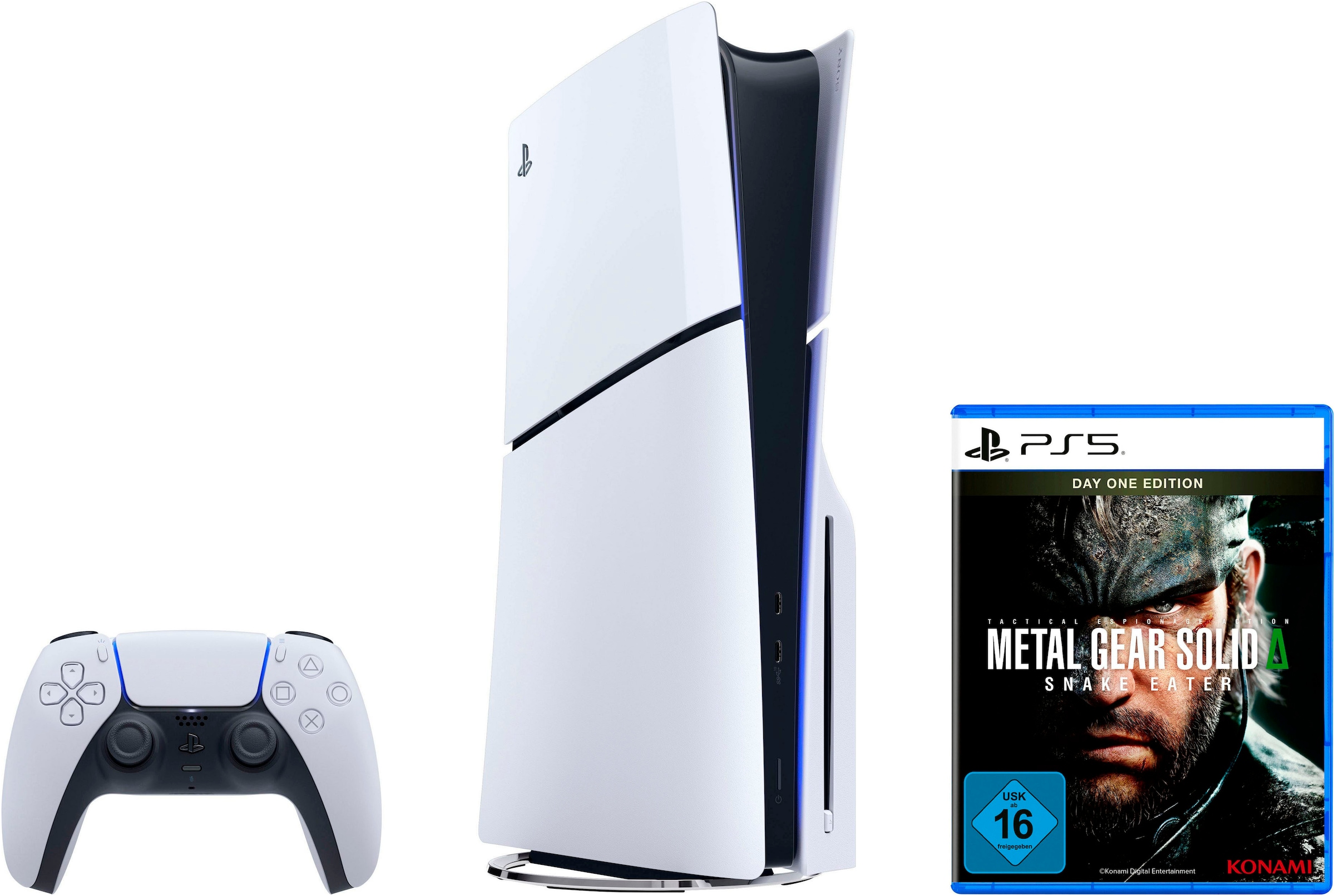 PlayStation 5 Konsolen-Set »PS5 Disk Edition (Slim) + Metal Gear Solid Delta - Snake Eater«