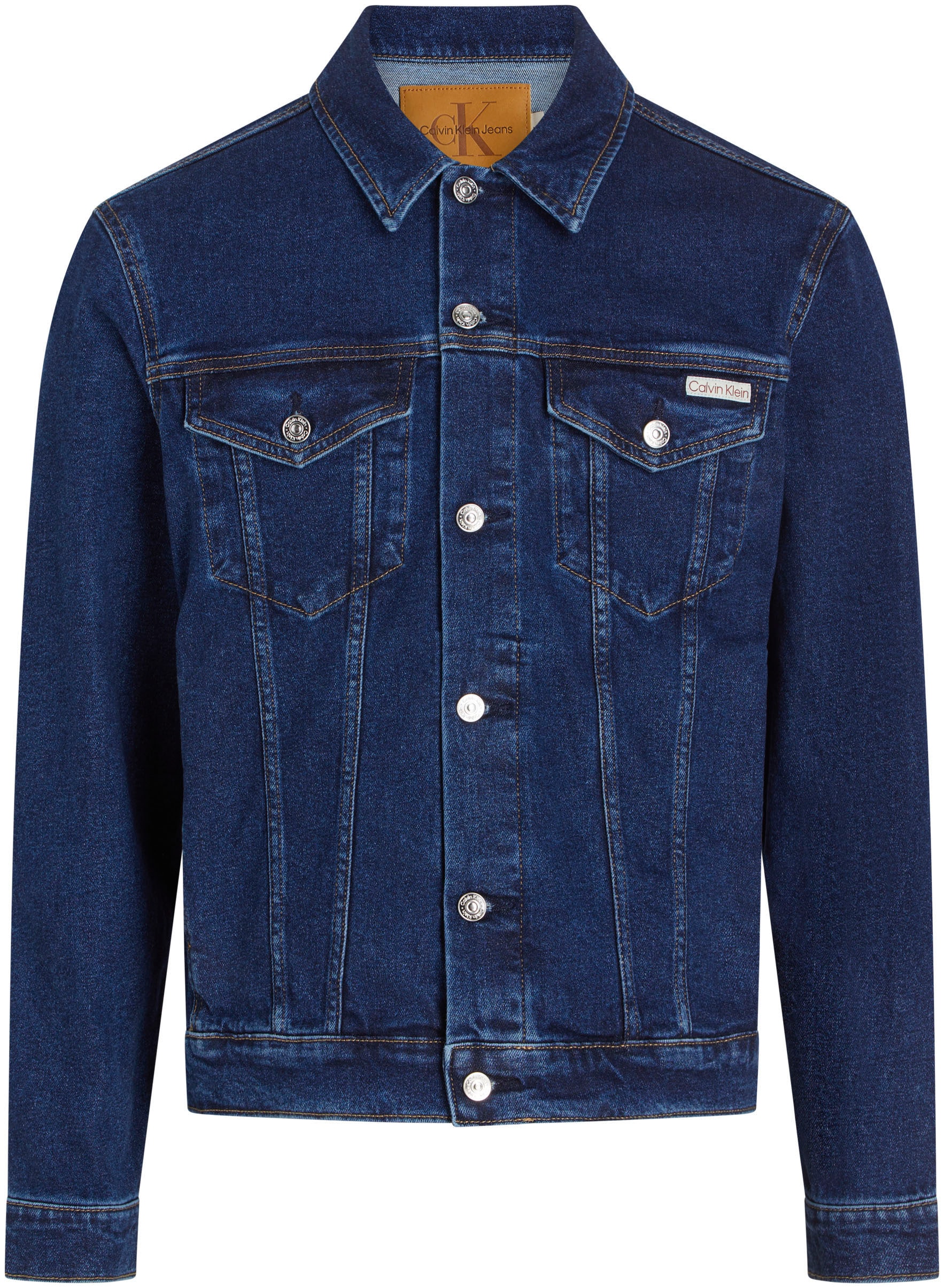 Jeansjacke »SLIM DENIM JACKET«, Brusttaschen, Logodruck