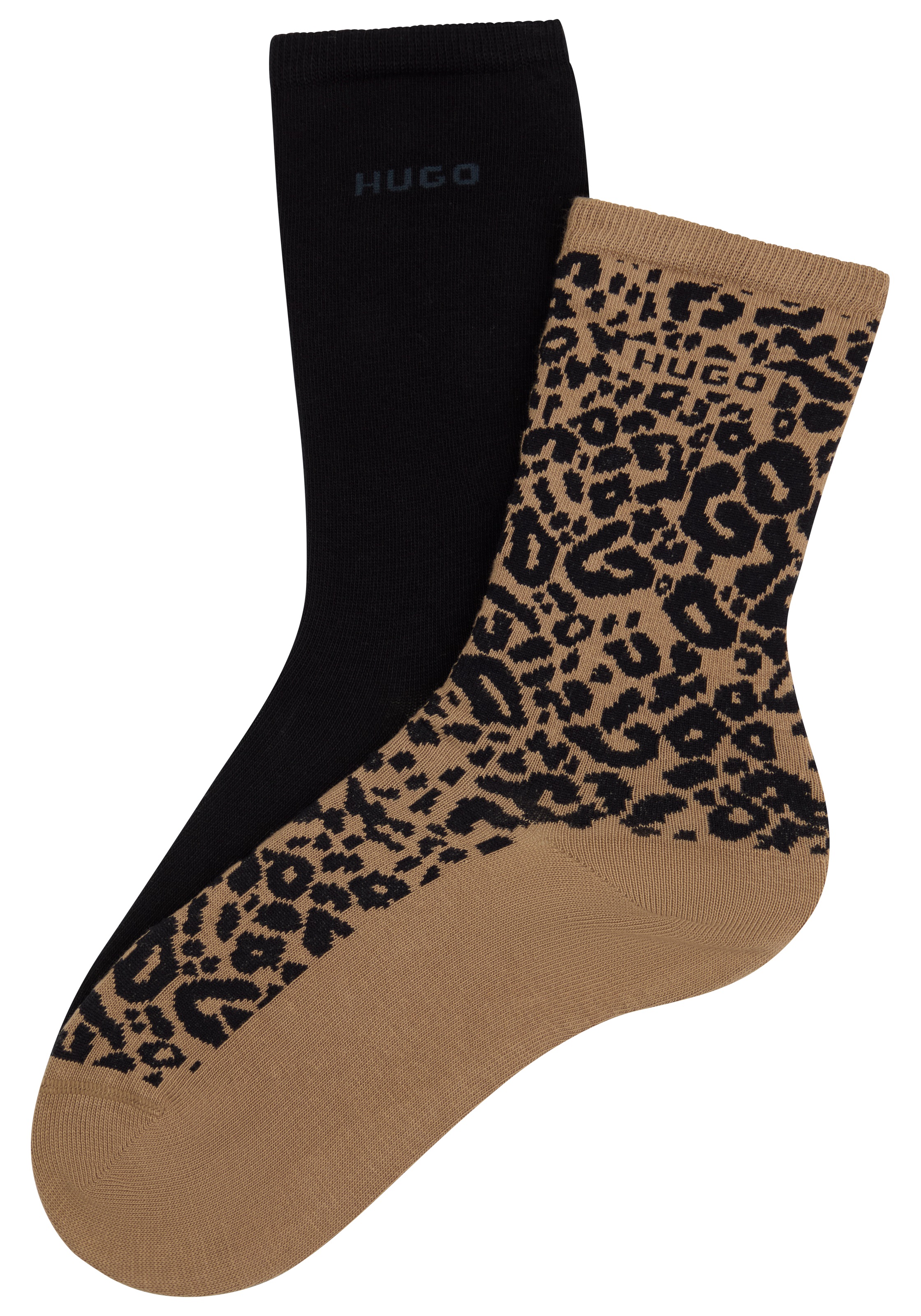 HUGO Underwear Socken "LEO LOGO" Packung, 2 Stk. tlg. mit HUGO-Schriftzug günstig online kaufen