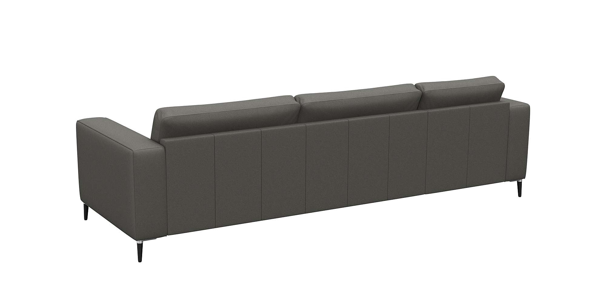 FLEXLUX Ecksofa »Fiore, super Sitzkomfort durch Kaltschaum im Sitz, L-Form«, breite Armlehnen, Kaltschaum, Füße Alu+schwarz