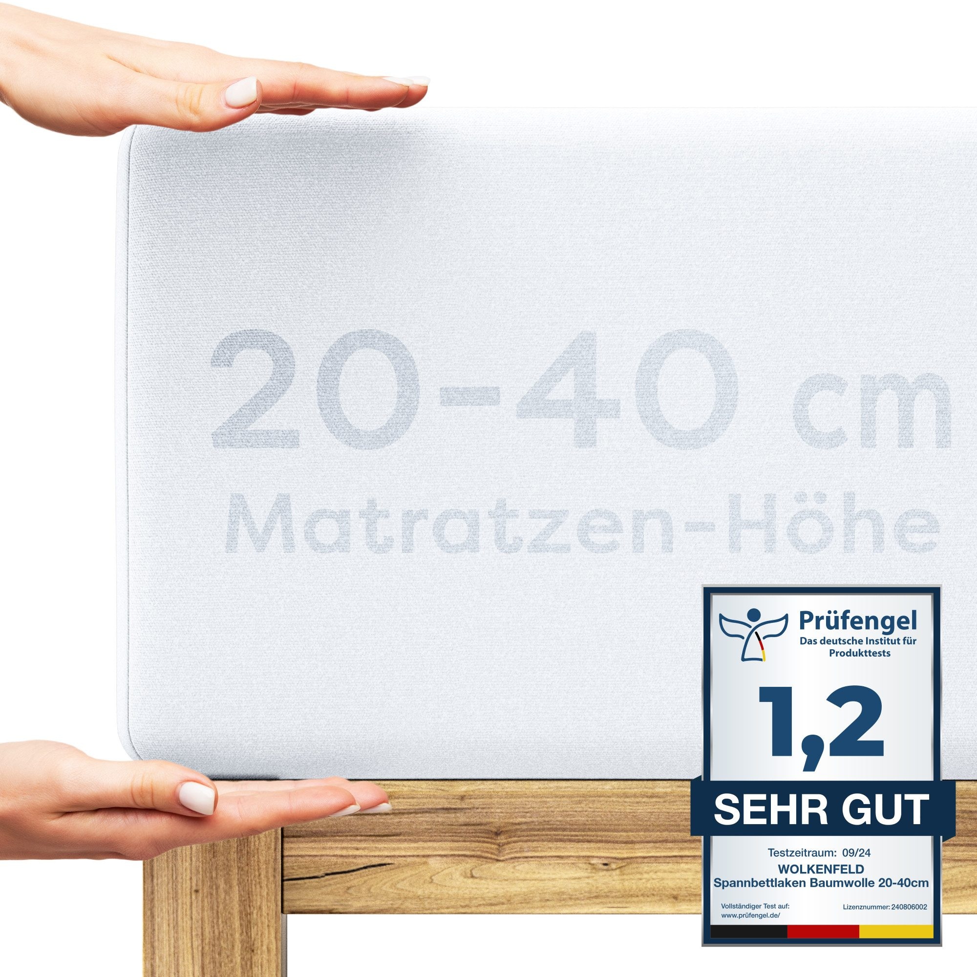Wolkenfeld Spannbettlaken "Frida" Elastisch & Rutschfest: 90x200, 140x200, günstig online kaufen