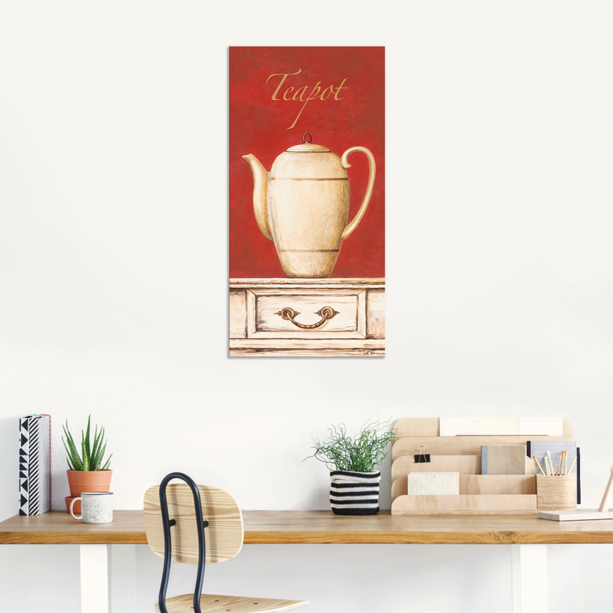 Artland Wandbild »Teekanne«, Getränke, (1 St.), als Alubild, Leinwandbild, Wandaufkleber oder Poster in versch. Größen