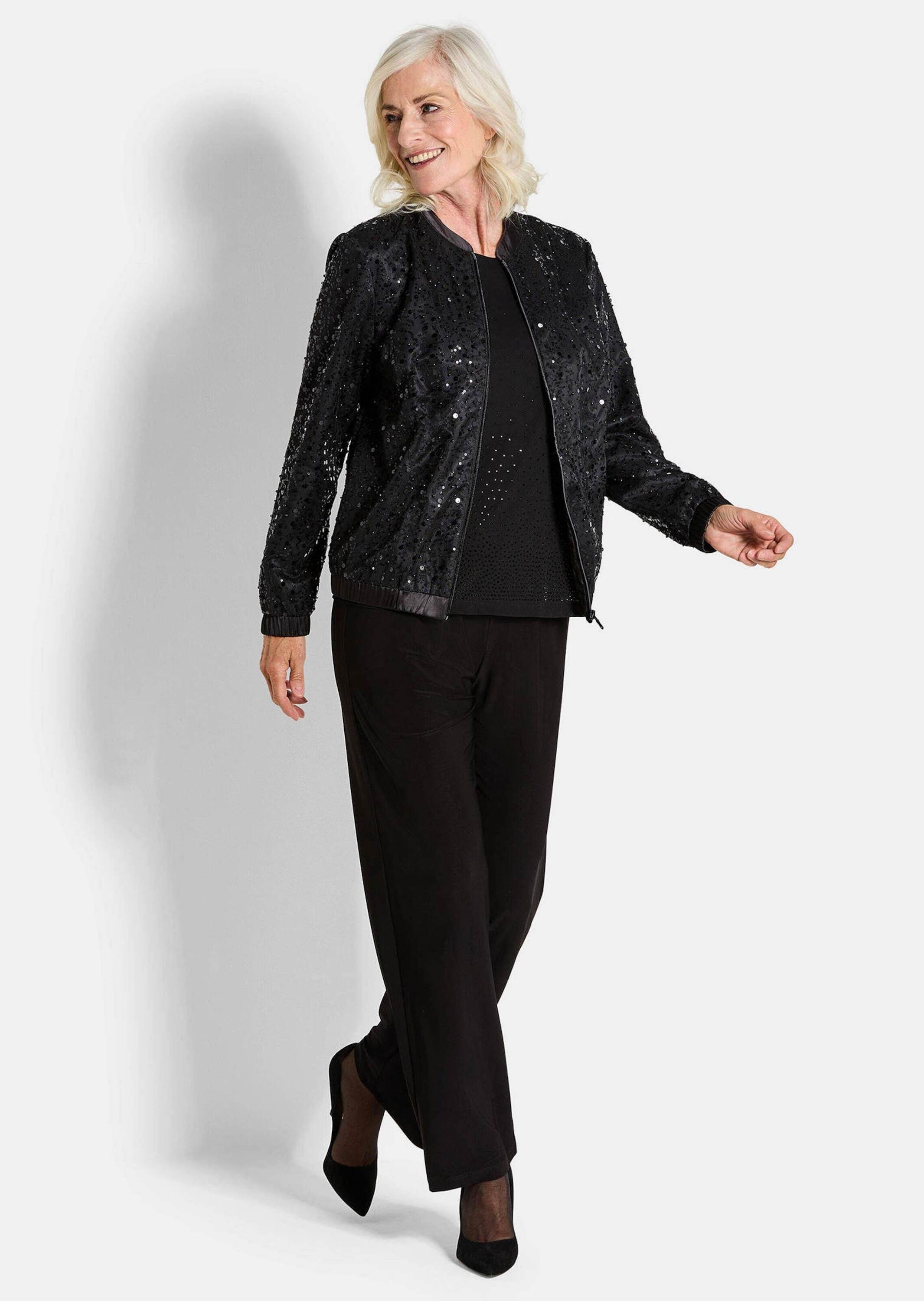 GOLDNER Kurzjacke "Eleganter Blouson mit Perlen und Pailletten" günstig online kaufen