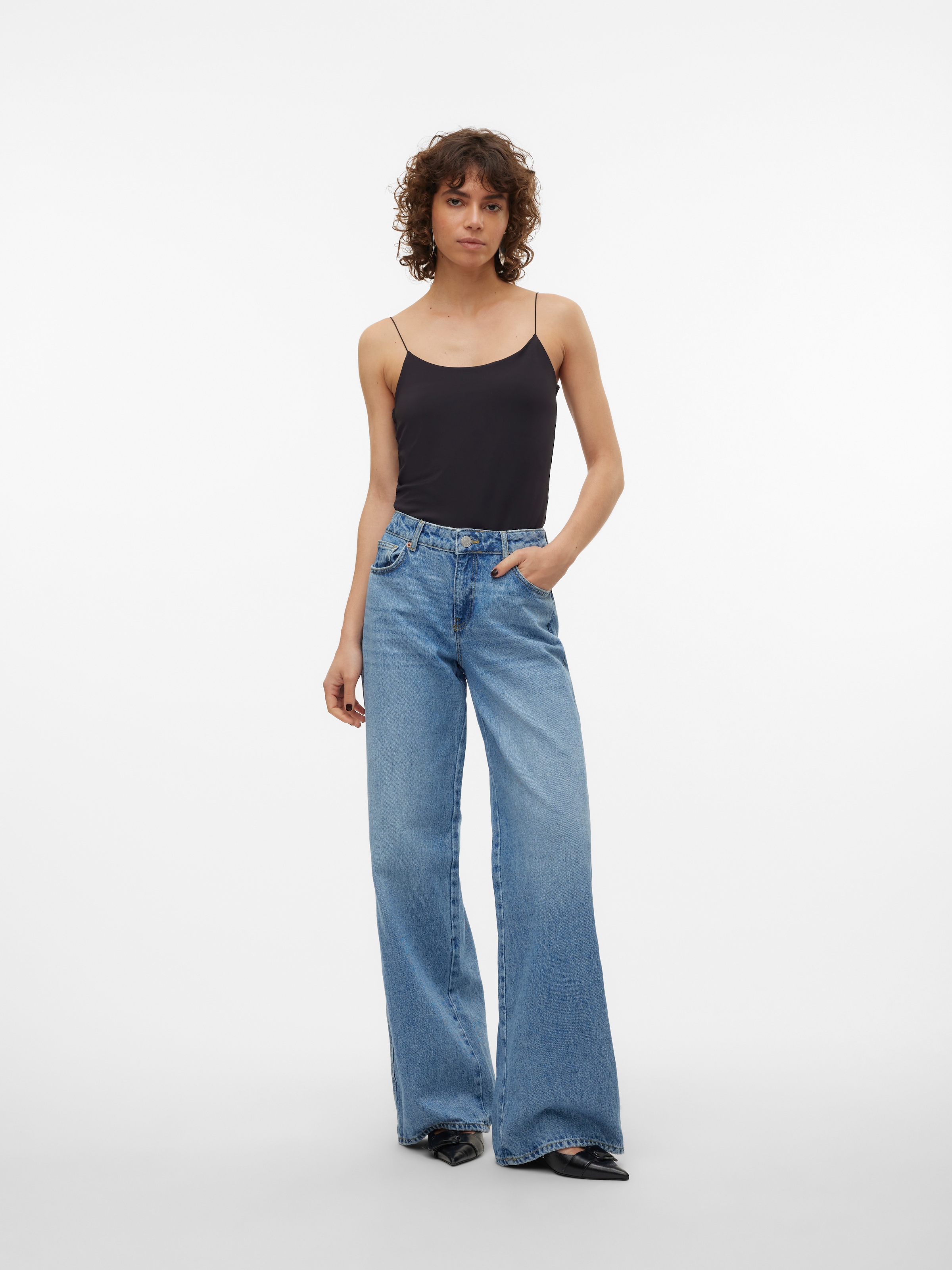 Vero Moda Spaghettitop »VMMILLION SHORT SINGLET TOP JRS NOOS« Materialmix