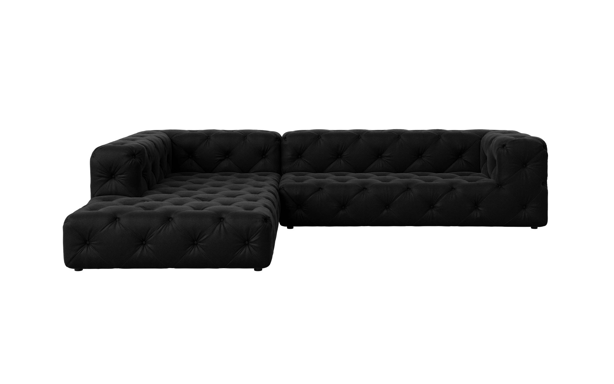 Places of Style Ecksofa »FOLLINA«, L-Form, mit klassischer Chesterfield-Knopfheftung
