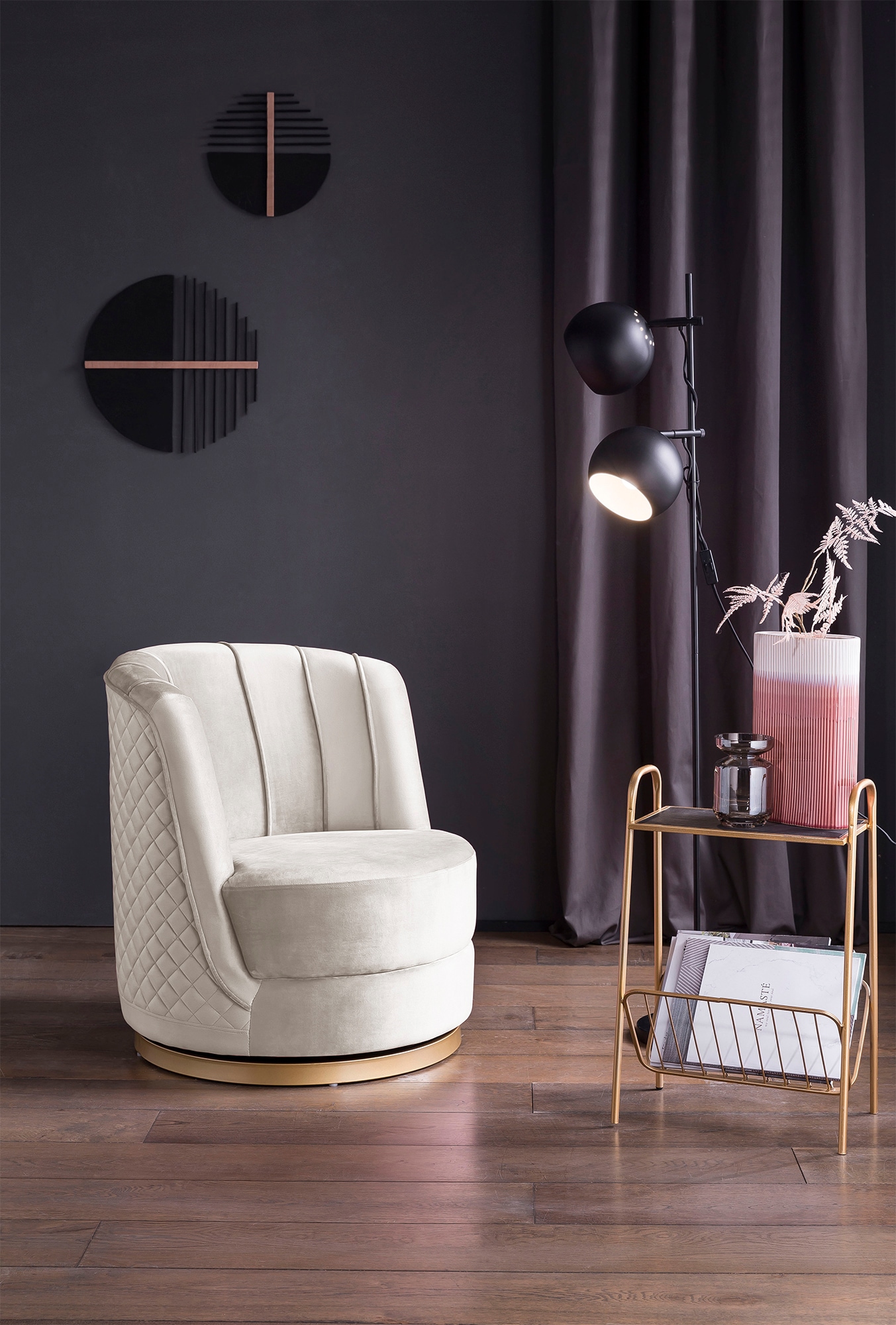 SalesFever Drehsessel "Komfortabler Drehsessel mit Stil", 360 Drehfunktion günstig online kaufen
