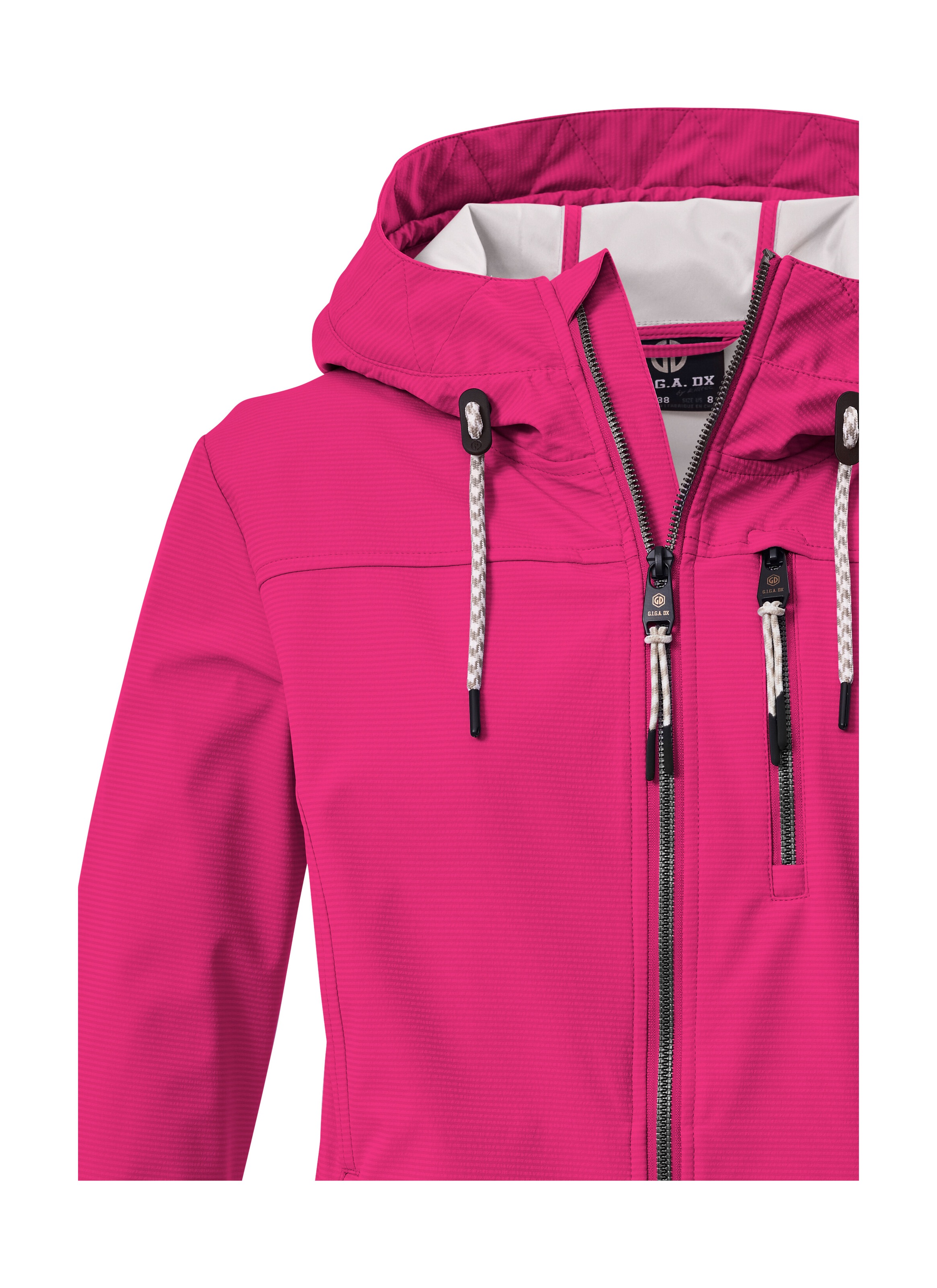 Softshelljacke "GS 111 WMN SFTSHLL JCKT", Damen, Gr. 36, pink, Oberseite: 100% Polyester;Rückseite: 100% Polyester;Futter: 100% Polyester, G.I.G.A. DX BY KILLTEC, Jacken Softshelljacke, Atmungsaktive, wasserabweisende Damenjacke mit verstellbarer Kapuze 2