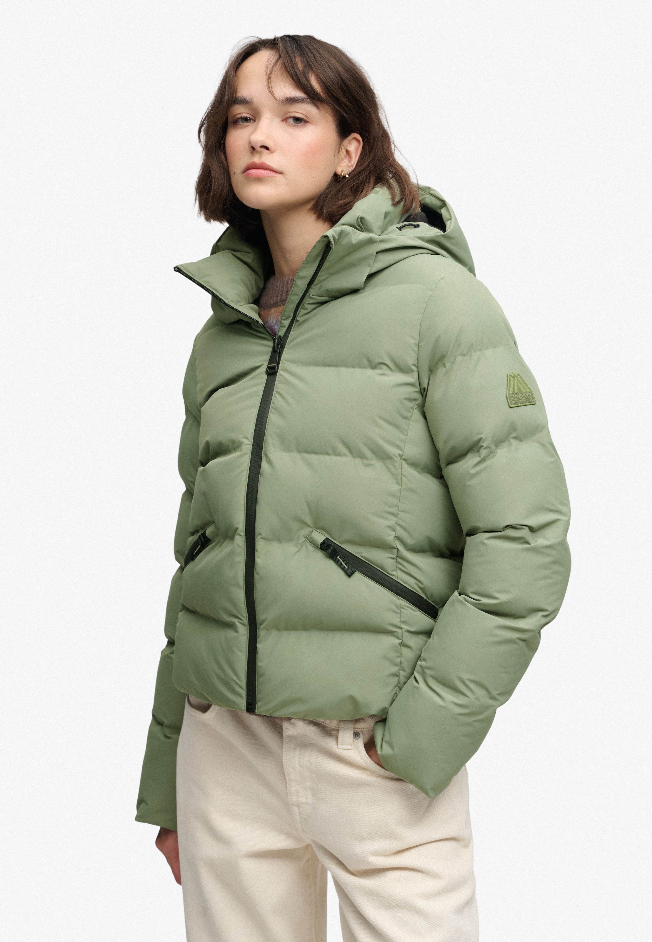 Superdry Steppjacke »HOODED CITY PADDED JACKET« mit Kapuze Kunstfaser, relaxed fit