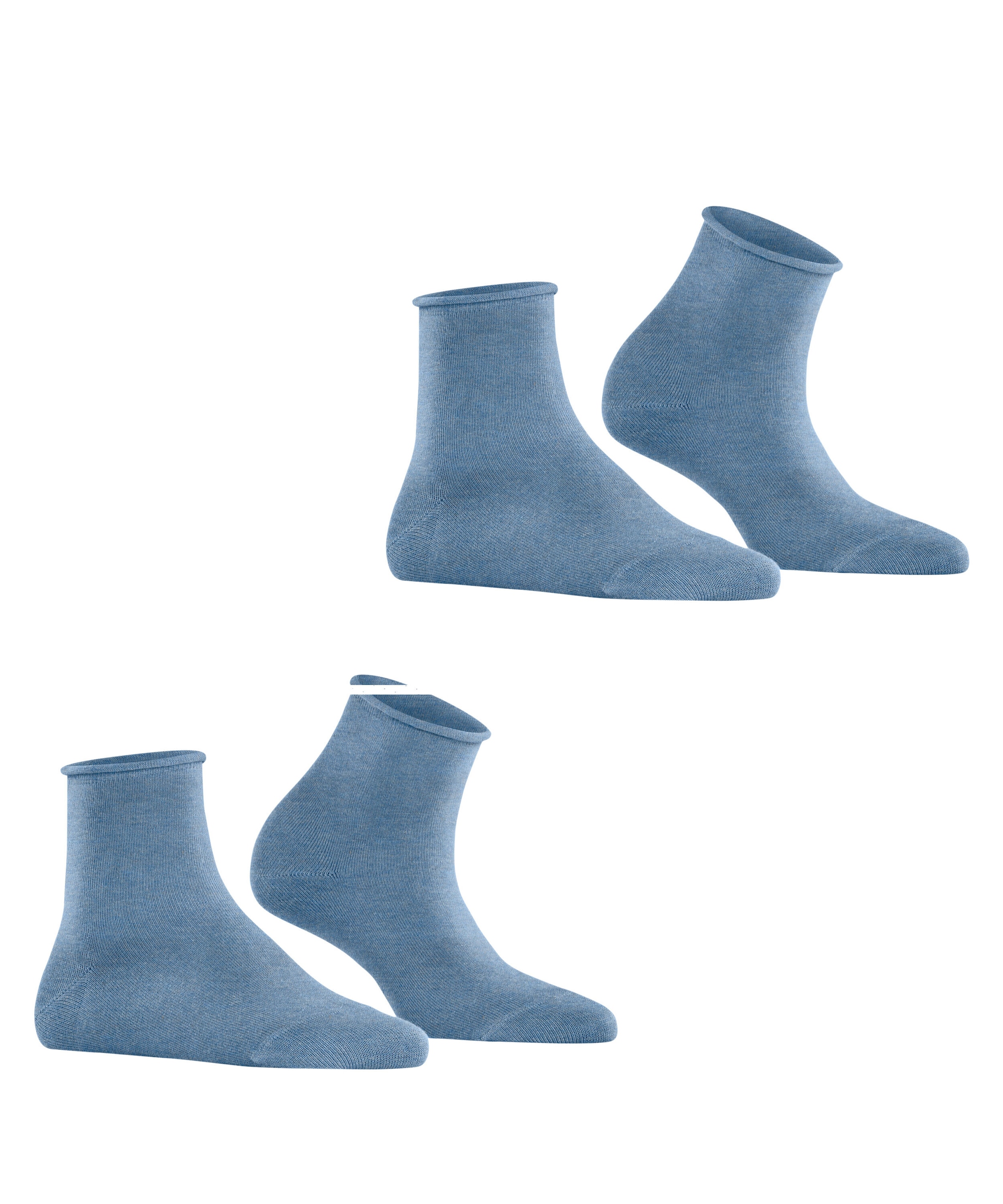 Esprit Kurzsocken »Basic Pure« 2 Paar,  unifarbenes Basic-Design, Rollbündchen