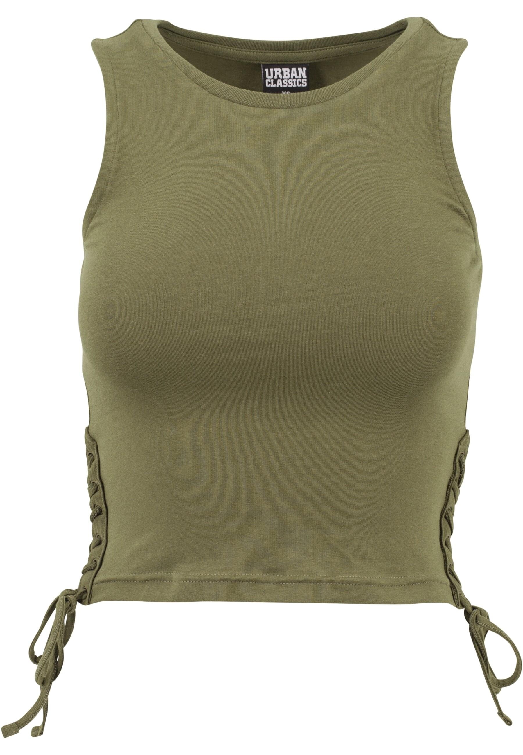 URBAN CLASSICS Muskelshirt »Urban Classics Damen Ladies Lace Up Cropped Top«, (1 tlg.)