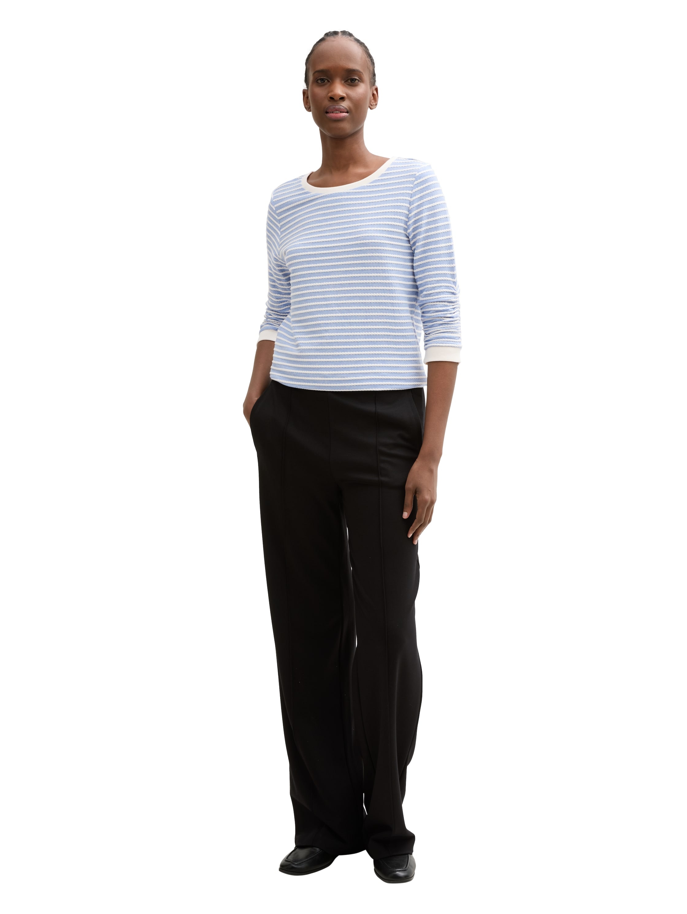 TOM TAILOR Denim Sweatshirt, mit gestreifter Optik